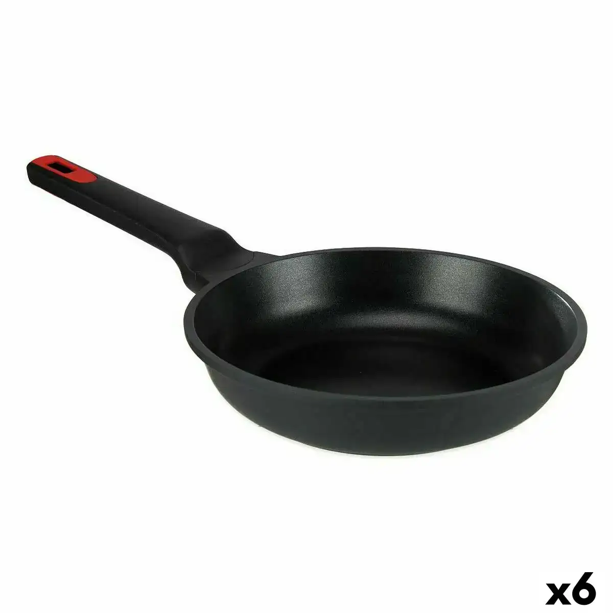 Poele o 24 cm noir aluminium 6 unites _9443. DIAYTAR SENEGAL - Où Chaque Achat Raconte une Histoire. Parcourez notre boutique en ligne pour trouver des articles qui évoquent le savoir-faire et la tradition du Sénégal.
