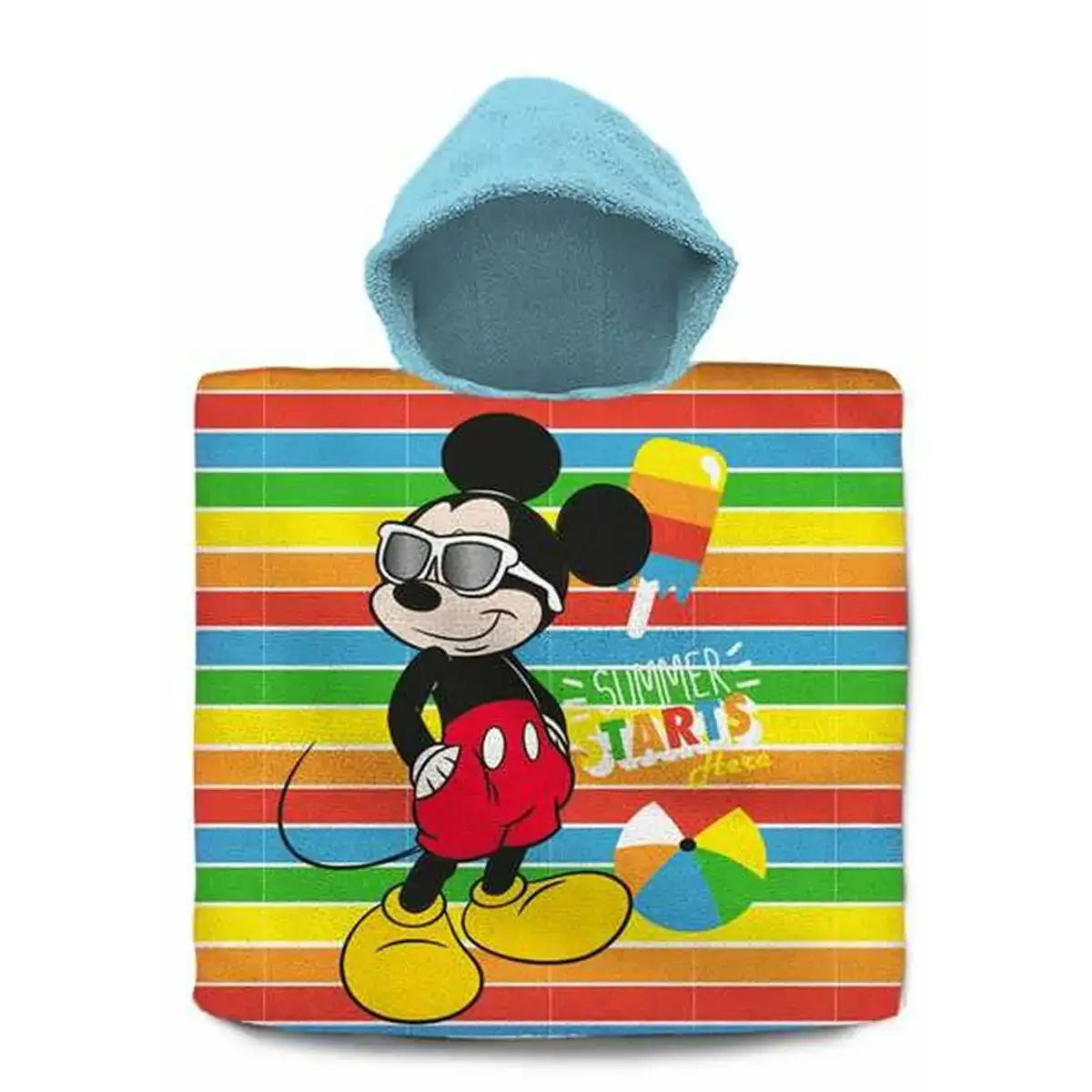 Poncho mickey mouse coton 60 x 120 cm_4690. DIAYTAR SENEGAL - Où Choisir est un Acte de Création. Naviguez à travers notre plateforme et choisissez des produits qui complètent votre histoire personnelle.
