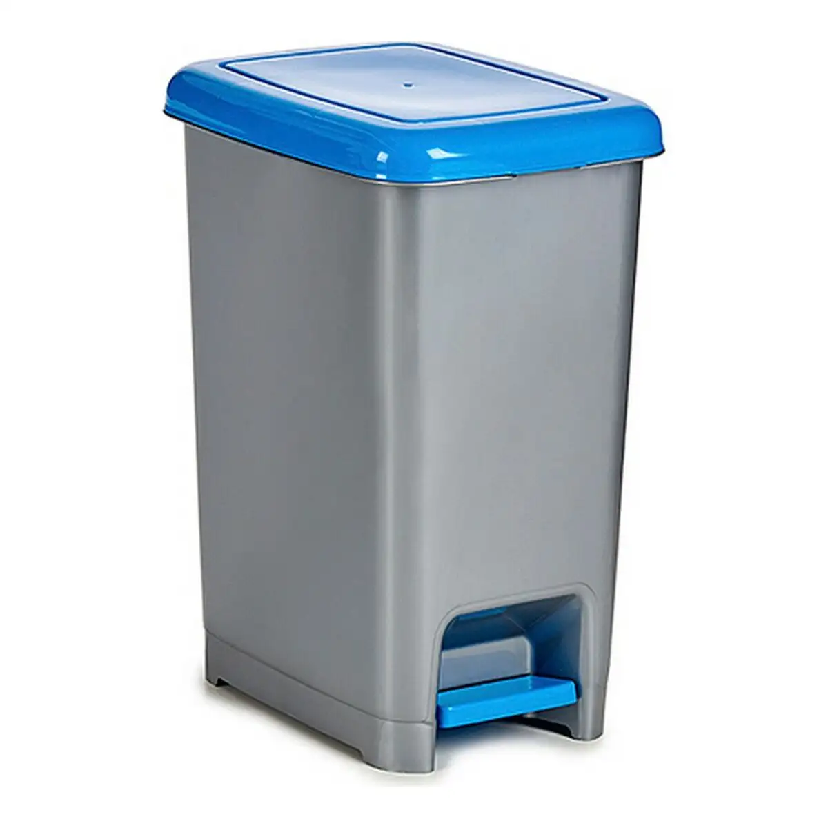 Poubelle recyclage bleu gris plastique 25 l 26 5 x 47 x 36 5 cm _4046. DIAYTAR SENEGAL - L'Art de Choisir, l'Art de Vivre. Parcourez notre boutique en ligne et choisissez parmi des produits de qualité qui ajoutent de l'élégance à votre quotidien.