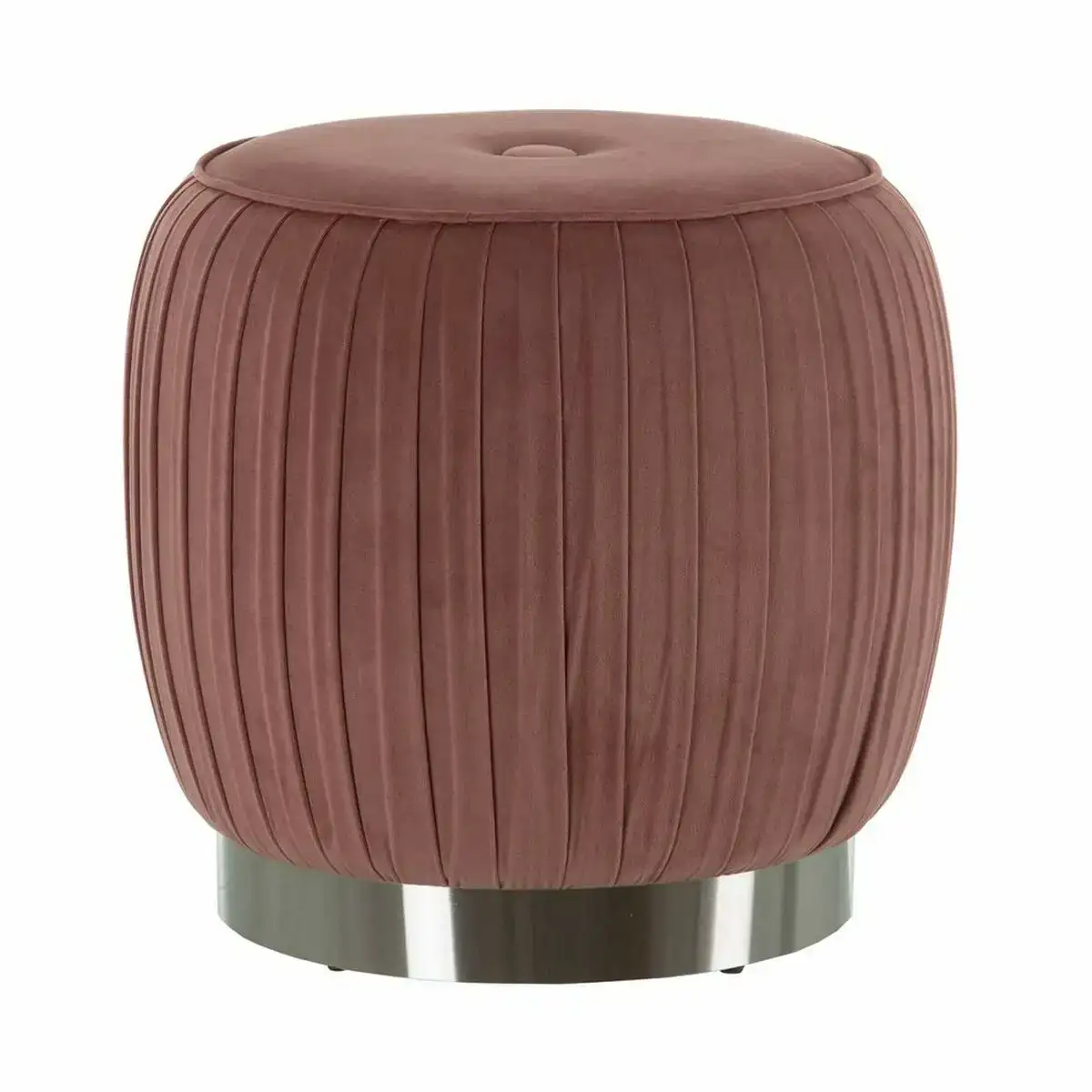 Pouf tissu synthetique rose bois 43 x 43 x 42 cm_7627. DIAYTAR SENEGAL - Votre Boutique en Ligne, Votre Histoire. Explorez notre sélection et découvrez des produits qui reflètent votre parcours et vos aspirations, un achat à la fois.