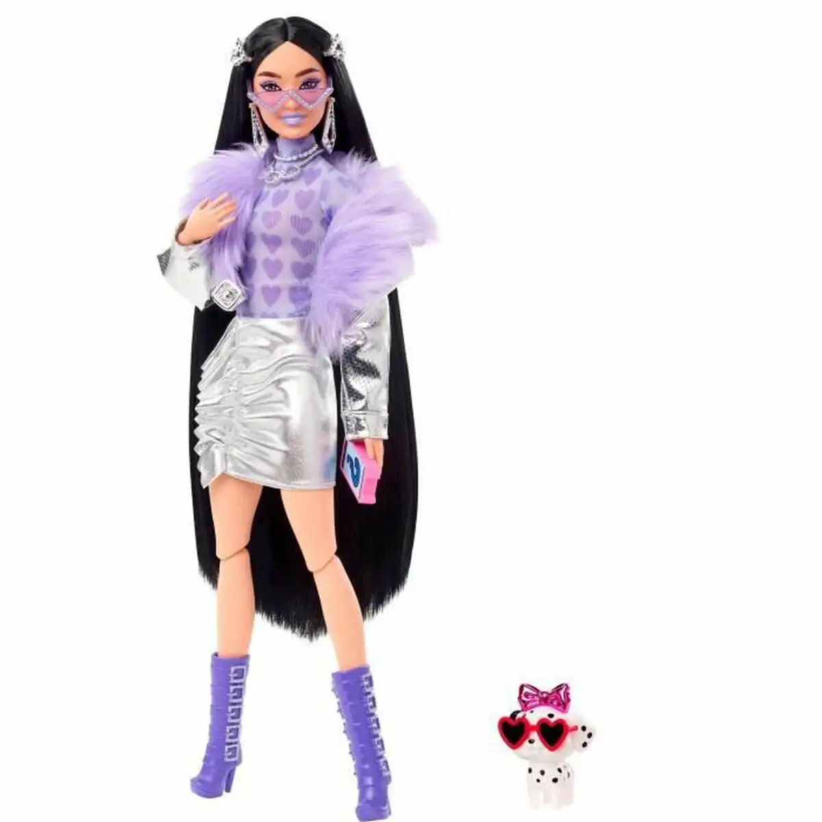 Poupee barbie extra purple fur_8406. DIAYTAR SENEGAL - Votre Passage vers le Chic et l'Élégance. Naviguez à travers notre boutique en ligne pour trouver des produits qui ajoutent une touche sophistiquée à votre style.