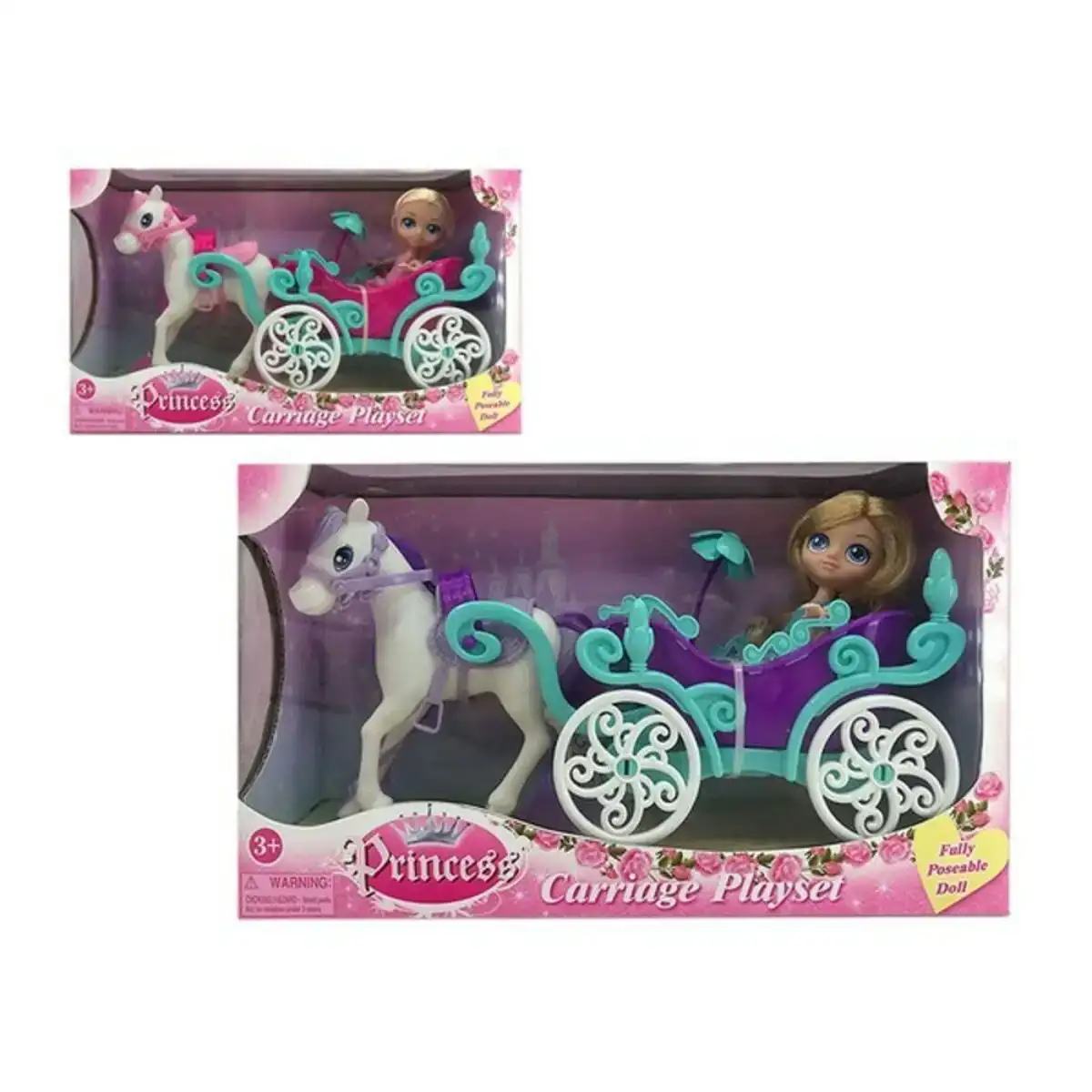 Poupee princess carriage 110784 32 x 18 cm_5904. DIAYTAR SENEGAL - Où Chaque Produit est une Promesse de Qualité. Explorez notre boutique en ligne et choisissez des produits qui répondent à vos exigences élevées.