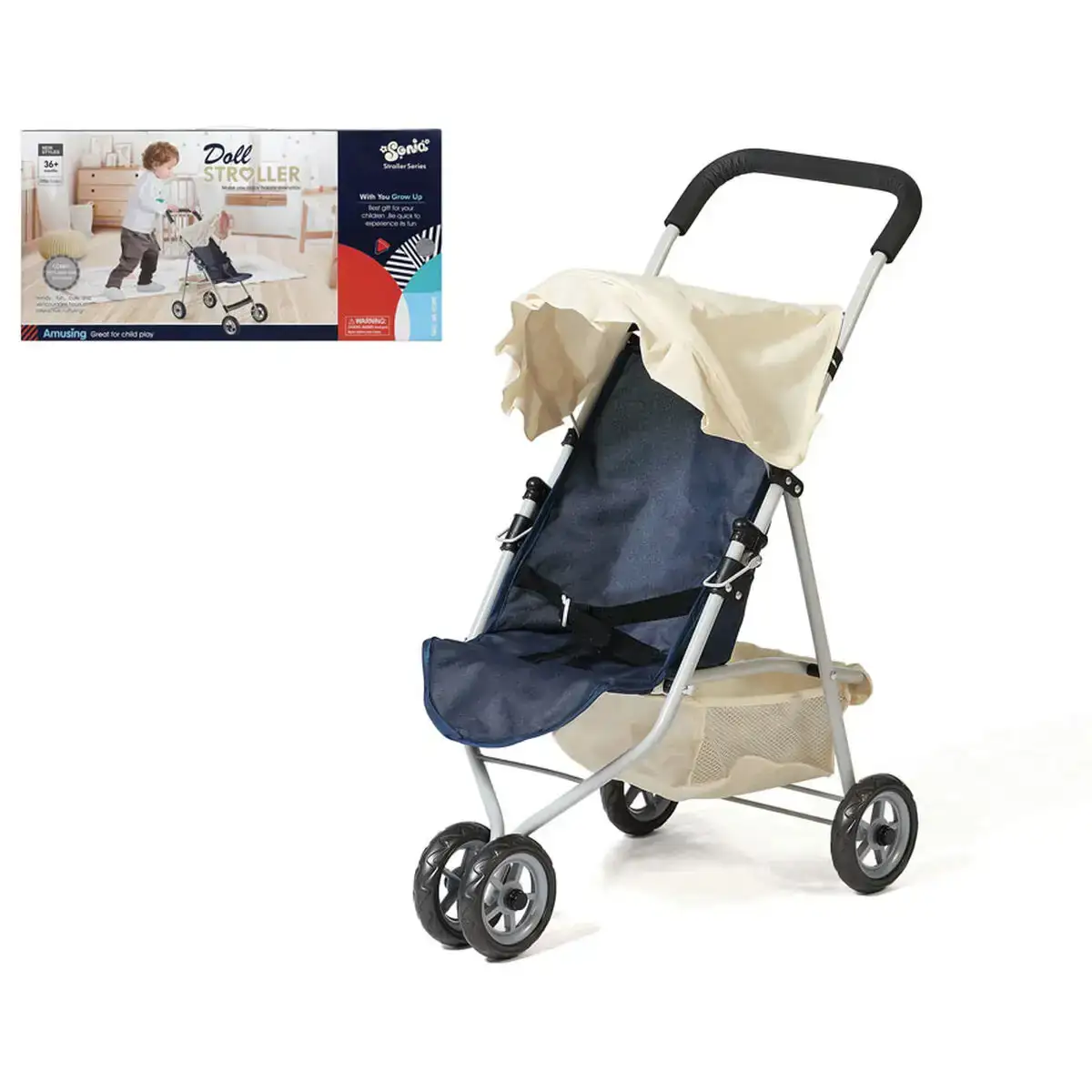 Poussette pour poupees doll stroller 54 x 27 cm_2065. DIAYTAR SENEGAL - Votre Escale Shopping incontournable. Explorez notre boutique en ligne et dénichez des trésors qui reflètent la richesse culturelle et la modernité du Sénégal.