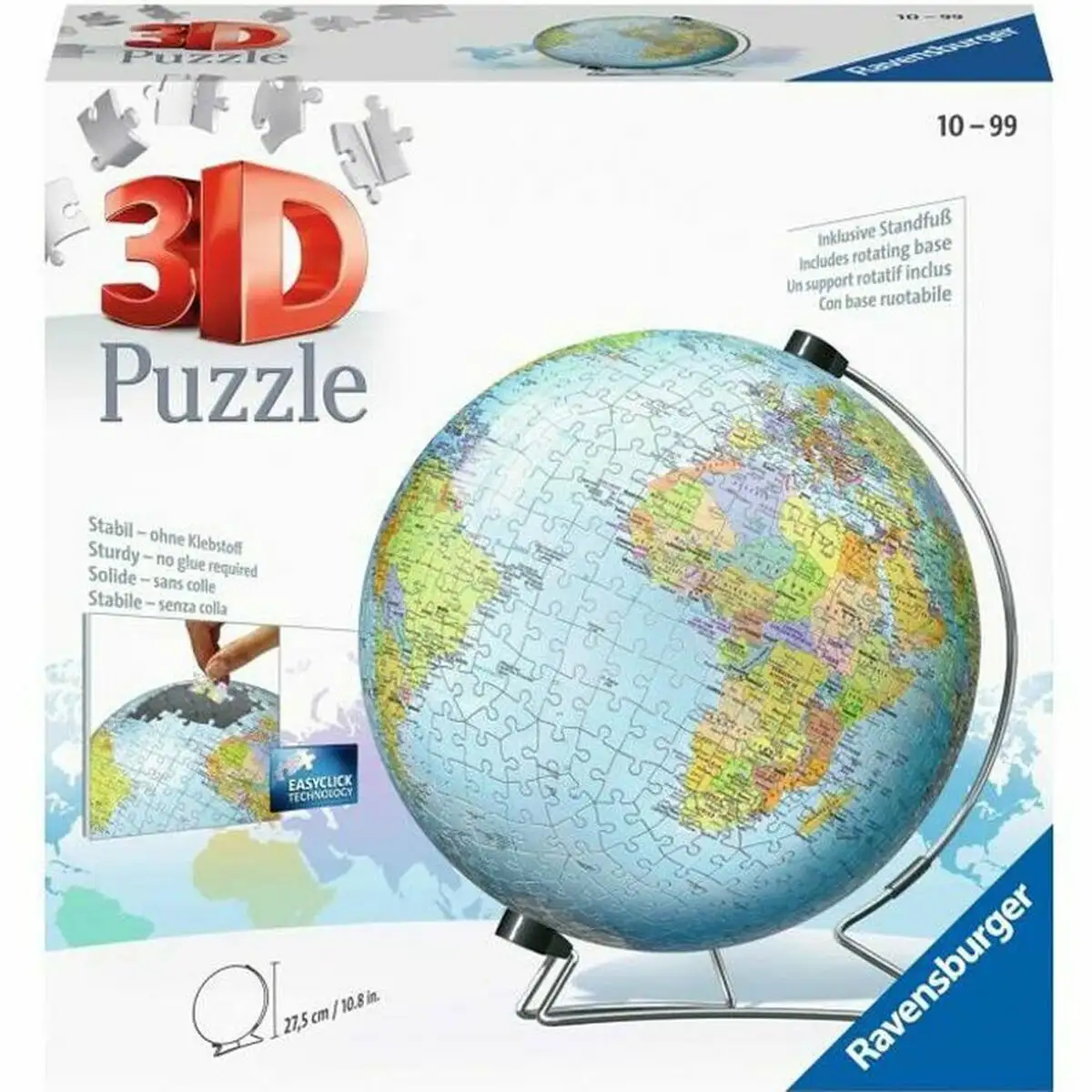 Puzzle 3d ravensburger single color globe unique 540 pieces_2281. DIAYTAR SENEGAL - Là où Chaque Achat a du Sens. Explorez notre gamme et choisissez des produits qui racontent une histoire, votre histoire.