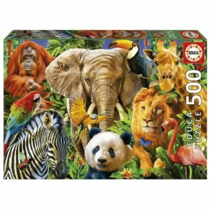 Puzzle animaux educa 500 pieces_7514. DIAYTAR SENEGAL - L'Art de Trouver ce que Vous Aimez. Plongez dans notre assortiment varié et choisissez parmi des produits qui reflètent votre style et répondent à vos besoins.