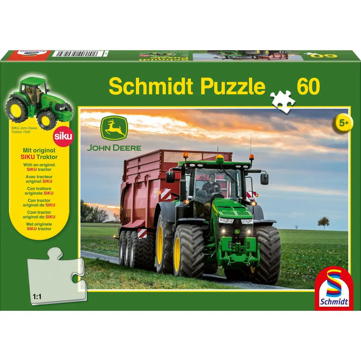 Puzzle Enfant Schmidt Spiele John Deere 8370R + 5 Ans Tracteur 60 Pièces -  DIAYTAR SÉNÉGAL