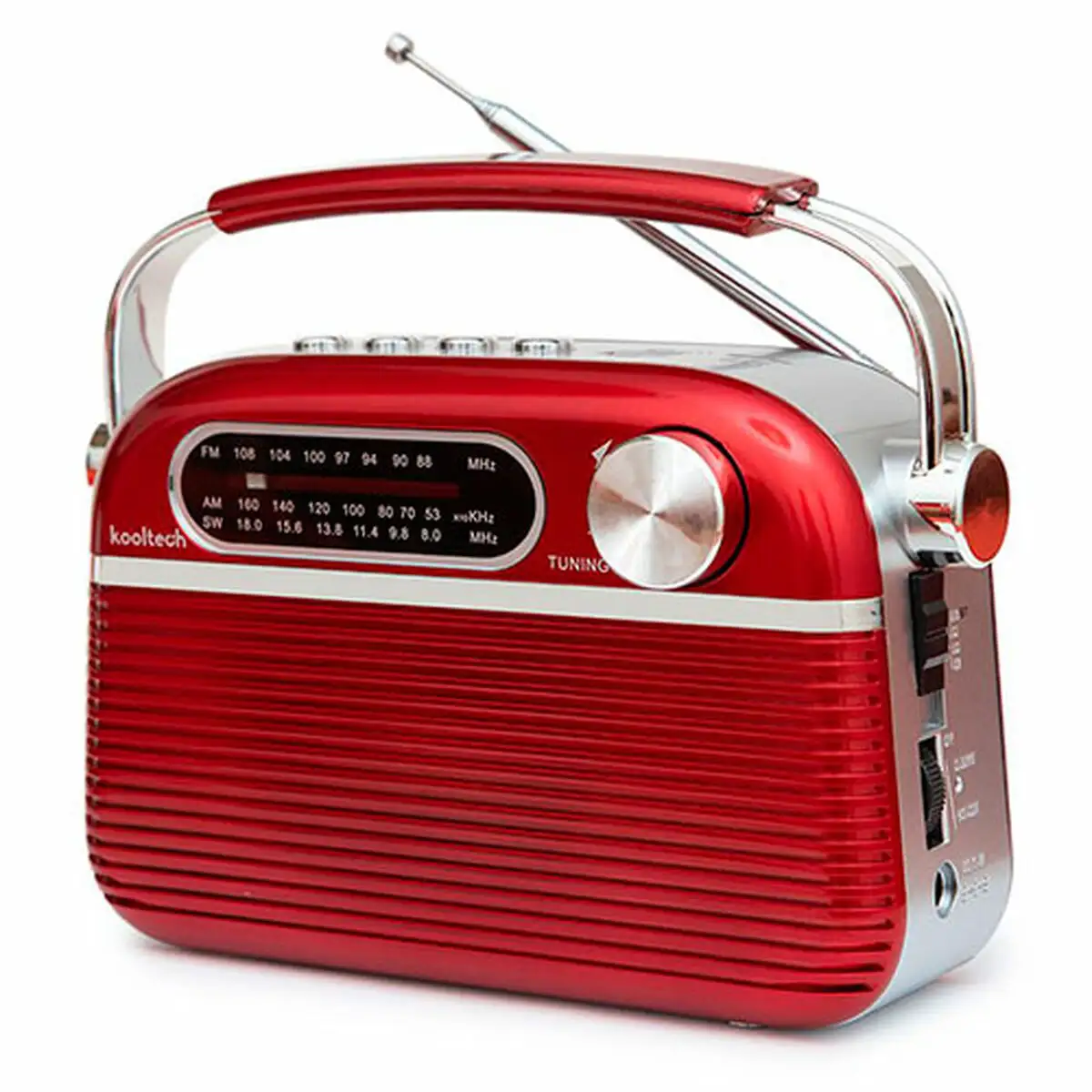 Radio bluetooth portable kooltech rouge vintage_4231. DIAYTAR SENEGAL - Là où le Shopping Devient une Expérience. Naviguez à travers notre catalogue diversifié et découvrez des produits qui ajoutent de la couleur et de la passion à votre vie.