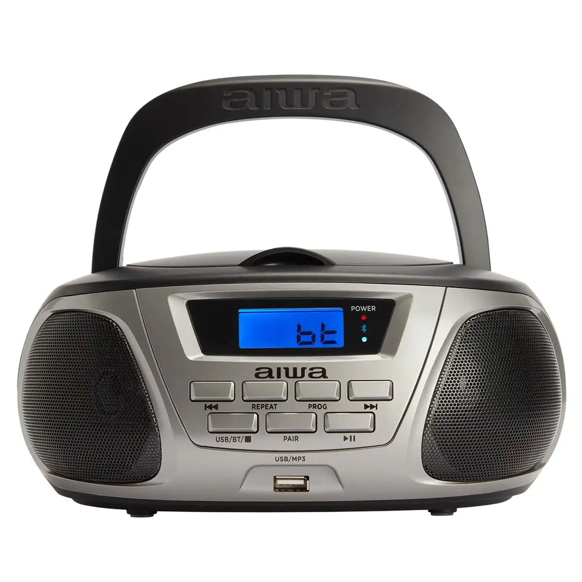 Radio-CD Bluetooth MP3 Aiwa BBTU300TN 5W Gris Noir - DIAYTAR SÉNÉGAL