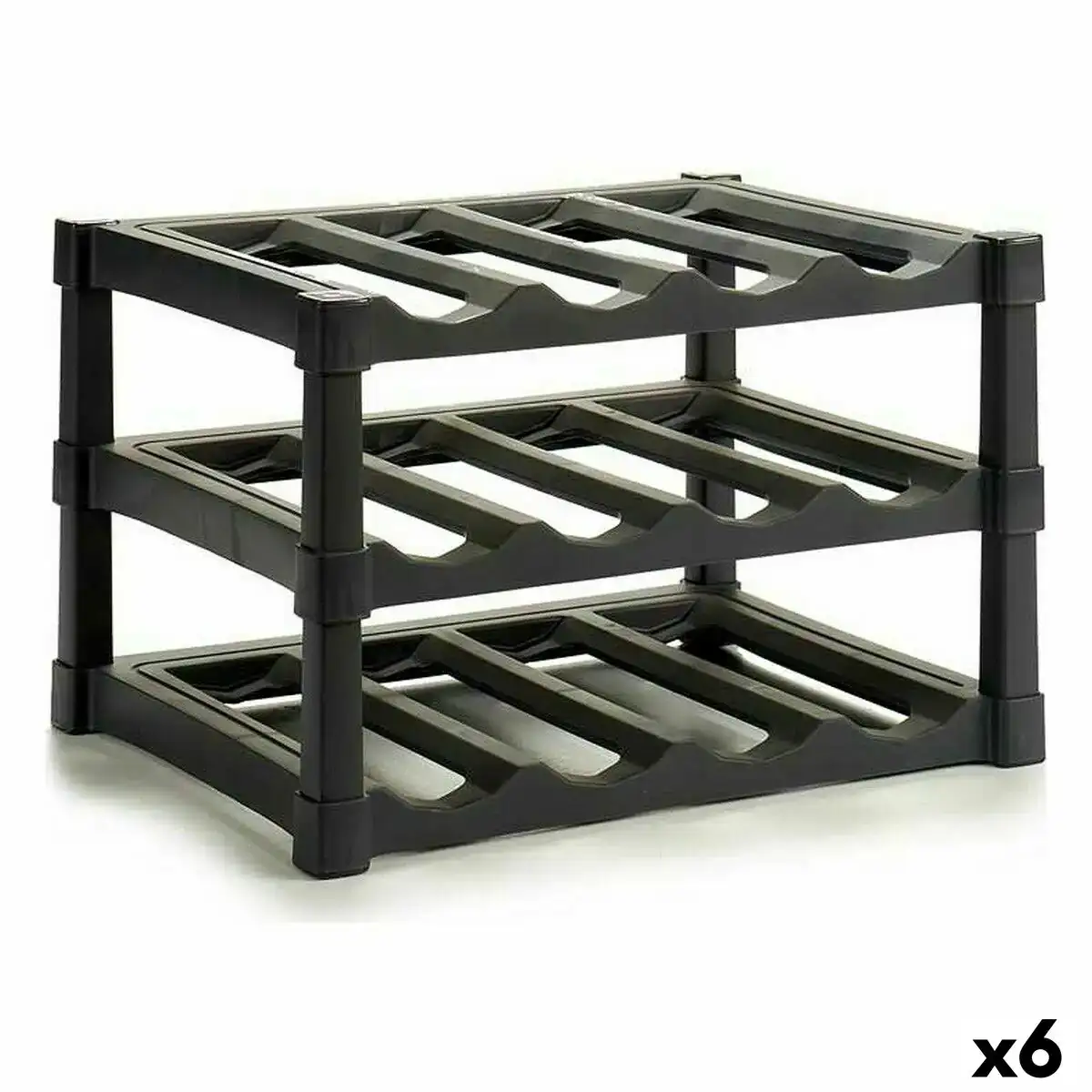 Range bouteilles noir plastique 39 x 30 x 28 cm 6 unites _1818. Bienvenue chez DIAYTAR SENEGAL - Où l'Authenticité Rencontre l'Accessibilité. Explorez notre sélection abordable et découvrez des articles qui incarnent l'essence du Sénégal.
