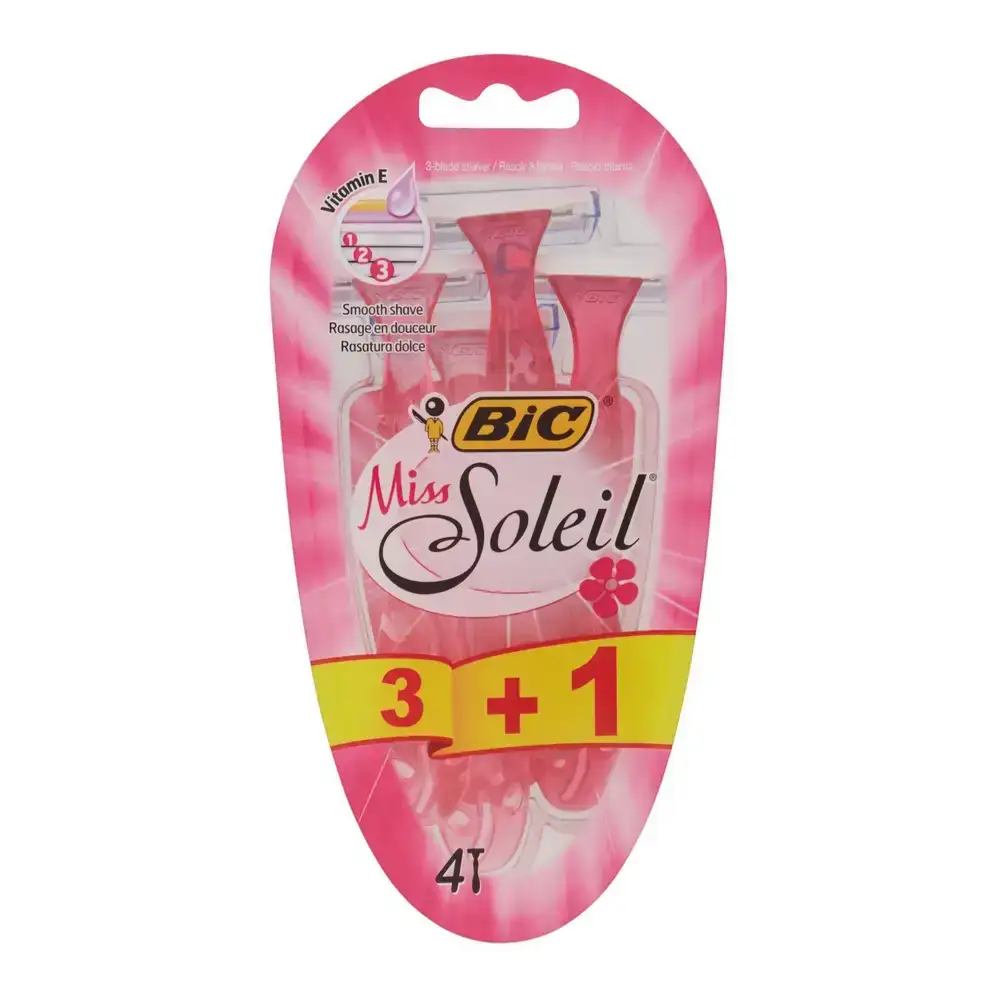 Rasoir bic miss soleil femme 4 uds _6696. DIAYTAR SENEGAL - Votre Passage vers la Découverte. Explorez notre boutique en ligne pour trouver des trésors qui vous attendent, du traditionnel à l'avant-garde.