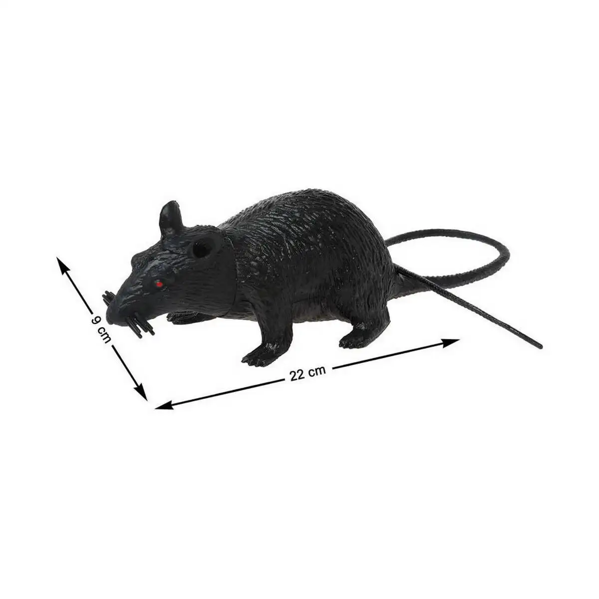 Rat decorative noir 22 x 9 cm_5532. DIAYTAR SENEGAL - Votre Passage vers l'Élégance Abordable. Explorez notre collection où chaque produit est choisi pour sa qualité et son accessibilité, incarnant ainsi l'essence du Sénégal.