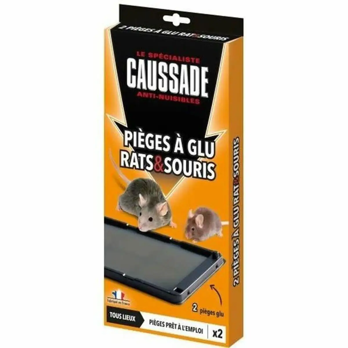 Piège à glue rat et souris Caussade (x 2)