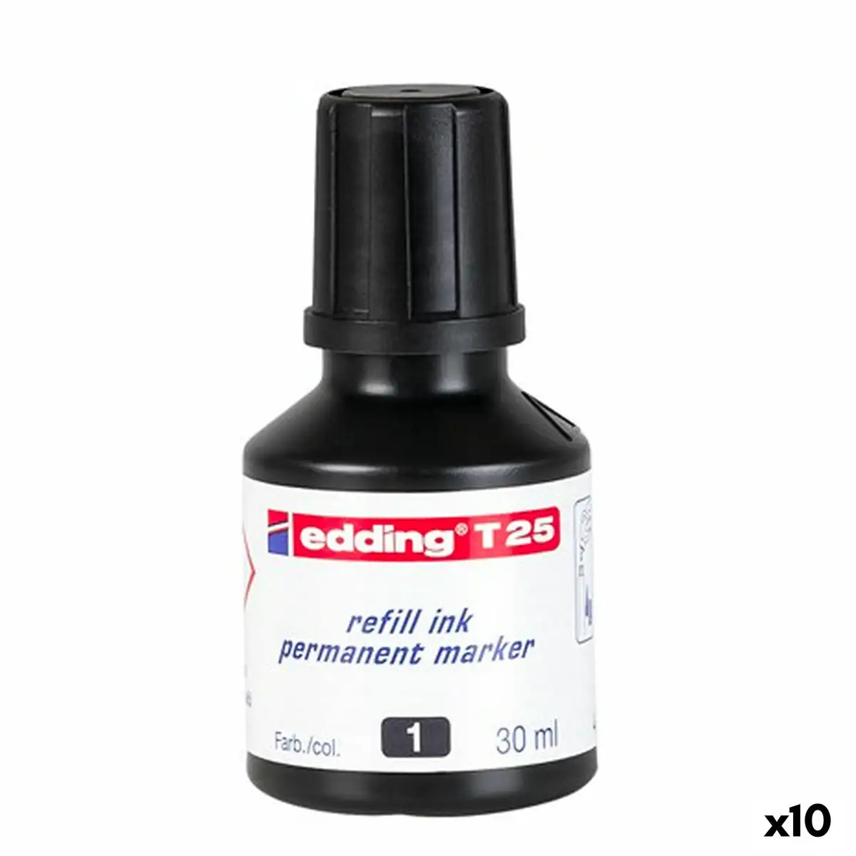 Recharge d encre edding t25 permanent noir 30 ml 10 unites _6655. DIAYTAR SENEGAL - Votre Destination pour un Shopping Inoubliable. Naviguez à travers notre catalogue et choisissez des produits qui vous marquent par leur originalité.