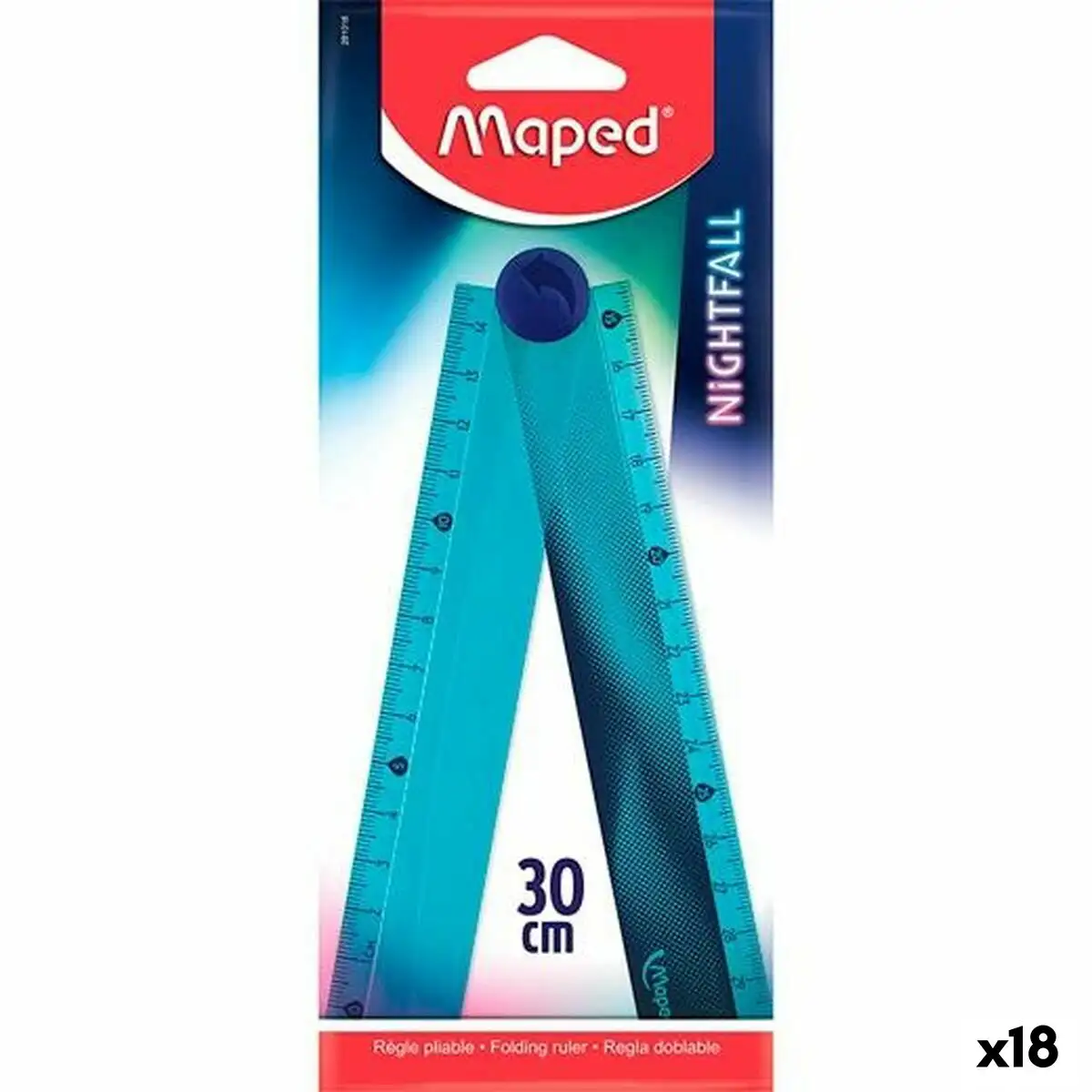 Regle maped nightfall bleu plastique 30 cm 18 unites_7958. DIAYTAR SENEGAL - L'Univers du Choix et de l'Authenticité. Explorez notre catalogue et découvrez des articles qui incarnent le patrimoine du Sénégal et la modernité du monde.