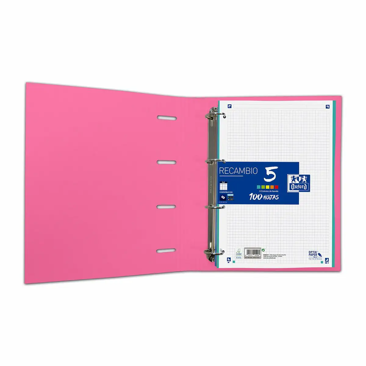 Reliure a anneaux oxford touch europeanbinder rose a4_8894. DIAYTAR SENEGAL - L'Art de Vivre le Shopping Authentique. Découvrez notre boutique en ligne et trouvez des produits qui incarnent la passion et le savoir-faire du Sénégal.