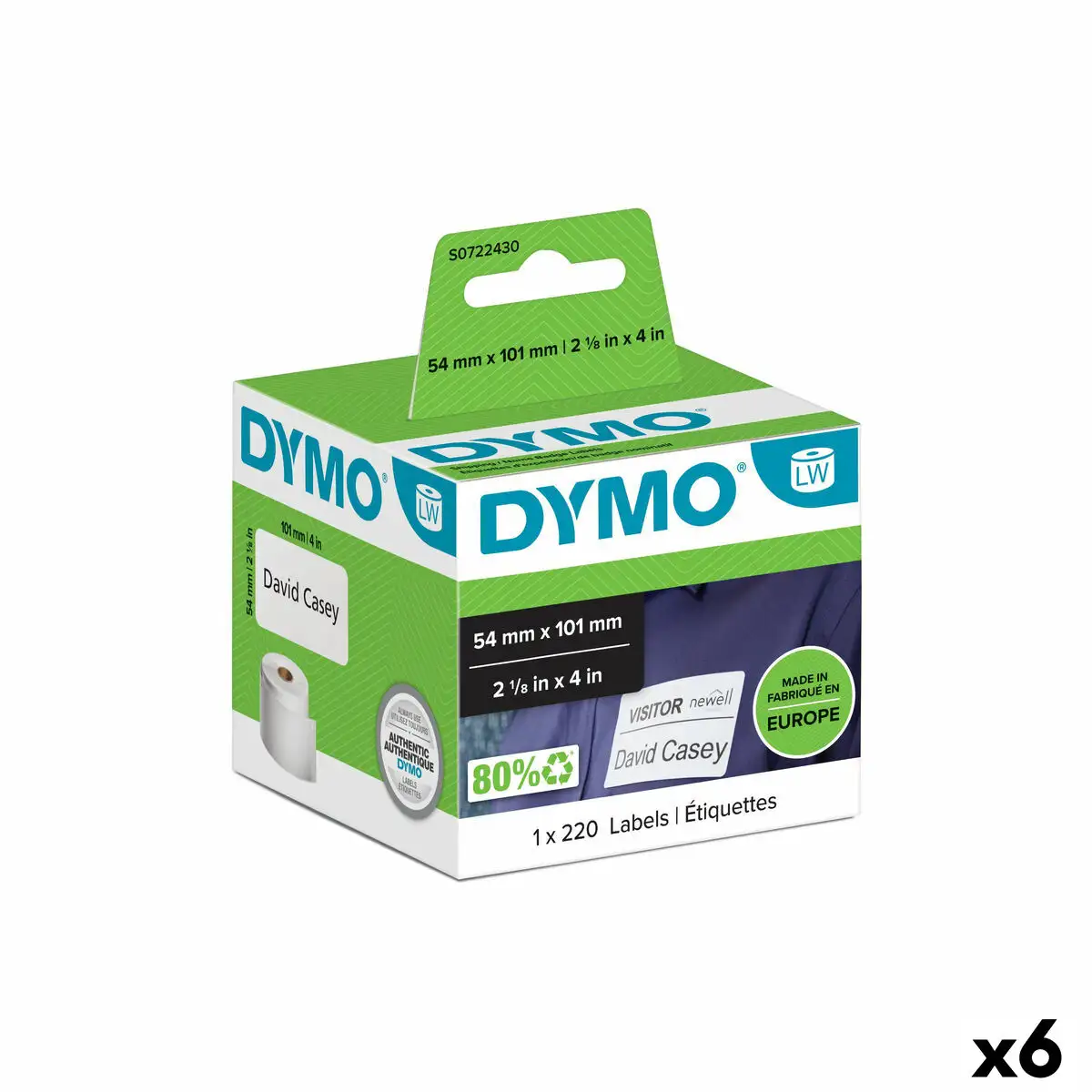 Rouleau d etiquettes dymo 99014 54 x 101 mm labelwriter tm blanc noir 6 unites _2082. DIAYTAR SENEGAL - Là où la Qualité se Marque d'une Touche Sénégalaise. Naviguez à travers notre boutique en ligne et choisissez des produits qui allient excellence et tradition.