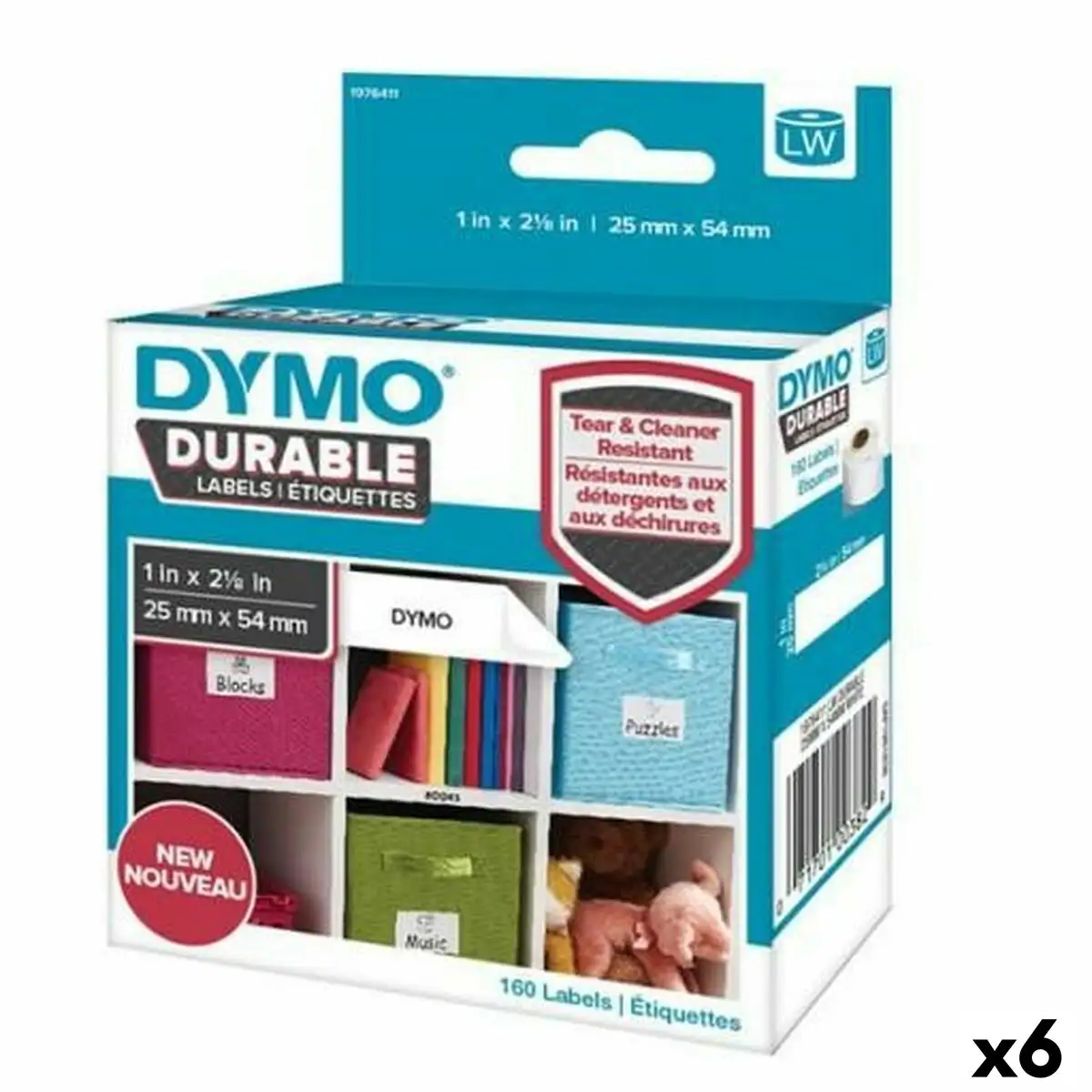 Rouleau d etiquettes dymo durable 25 x 54 mm blanc 6 unites _5820. DIAYTAR SENEGAL - Votre Source d'Inspiration Shopping. Parcourez nos rayons et trouvez des articles qui vous inspirent, que ce soit pour votre style, votre maison ou votre vie quotidienne.