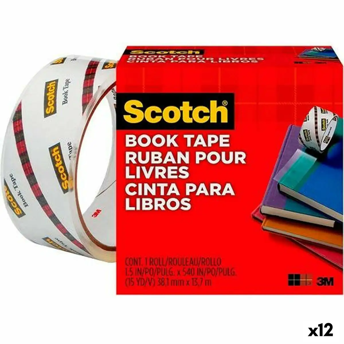 Ruban adhesif scotch 38 1 mm x 13 7 m transparent polypropylene 12 unites _2400. Bienvenue chez DIAYTAR SENEGAL - Où Chaque Produit a son Âme. Découvrez notre gamme et choisissez des articles qui résonnent avec votre personnalité et vos valeurs.