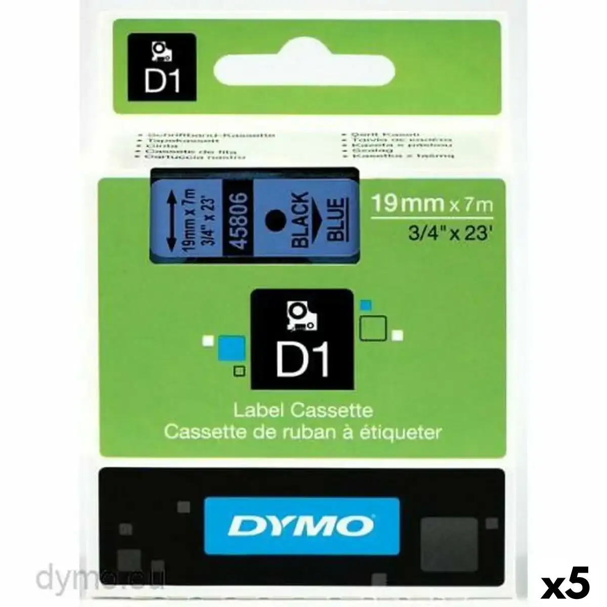 Ruban lamine pour etiqueteuses dymo d1 45806 labelmanager tm noir bleu 19 mm 5 unites _7477. Bienvenue chez DIAYTAR SENEGAL - Où le Shopping Devient un Plaisir. Découvrez notre boutique en ligne et trouvez des trésors qui égaieront chaque jour de votre vie.