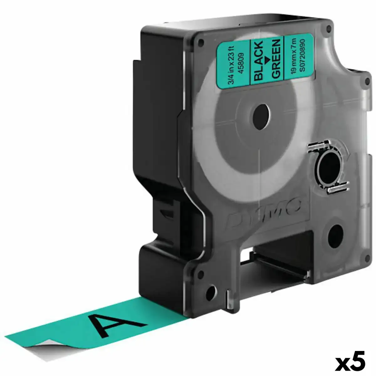 Ruban lamine pour etiqueteuses dymo d1 45809 labelmanager tm noir vert 19 mm 5 unites _5500. DIAYTAR SENEGAL - Où Choisir est une Célébration. Découvrez notre sélection de produits qui représentent la diversité et la joie du Sénégal, à chaque étape de votre vie.