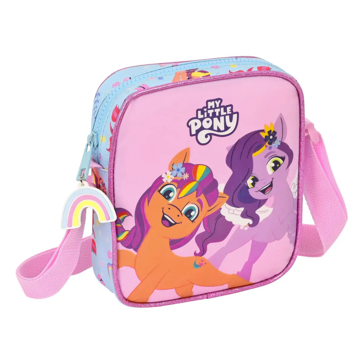 Sac a bandouliere my little pony wild free bleu rose 16 x 18 x 4 cm_2726. DIAYTAR SENEGAL - L'Art de Choisir, l'Art de Vivre. Parcourez notre boutique en ligne et choisissez parmi des produits de qualité qui ajoutent de l'élégance à votre quotidien.