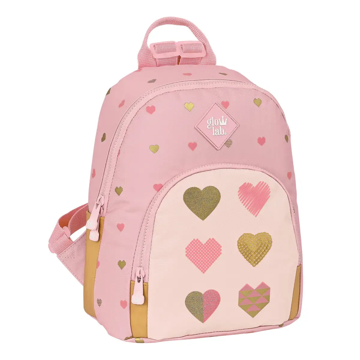 Sac a dos casual glow lab hearts rose 25 x 30 x 13 cm_8142. DIAYTAR SENEGAL - Votre Passage vers le Chic et l'Élégance. Naviguez à travers notre boutique en ligne pour trouver des produits qui ajoutent une touche sophistiquée à votre style.