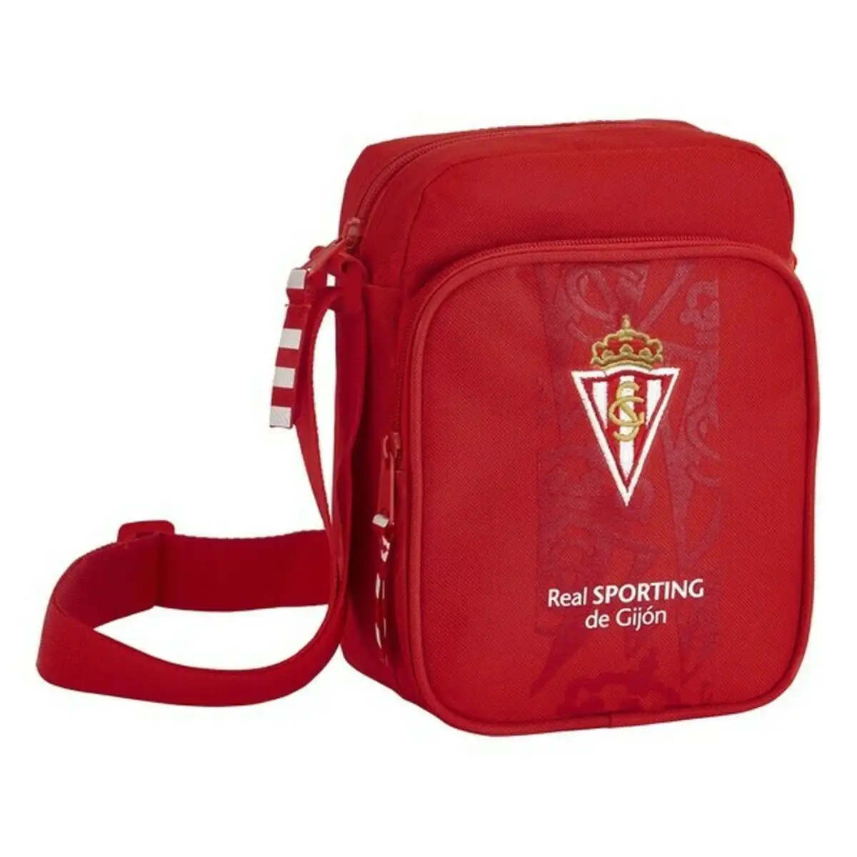 Sac bandouliere real sporting de gijon rouge 16 x 22 x 6 cm _4770. DIAYTAR SENEGAL - L'Art du Shopping Sublime. Naviguez à travers notre catalogue et choisissez parmi des produits qui ajoutent une touche raffinée à votre vie quotidienne.