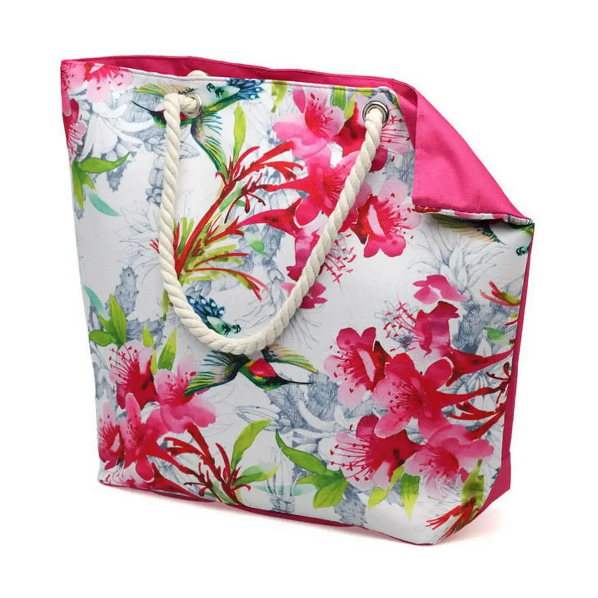 Sac de plage 55 5 x 39 cm rose fleurs 44 x 37 x 11 cm_6629. Entrez dans le Monde de DIAYTAR SENEGAL - Où Chaque Produit Raconte une Histoire Unique. Explorez notre sélection et laissez-vous transporter par des récits à travers les articles que vous choisissez.