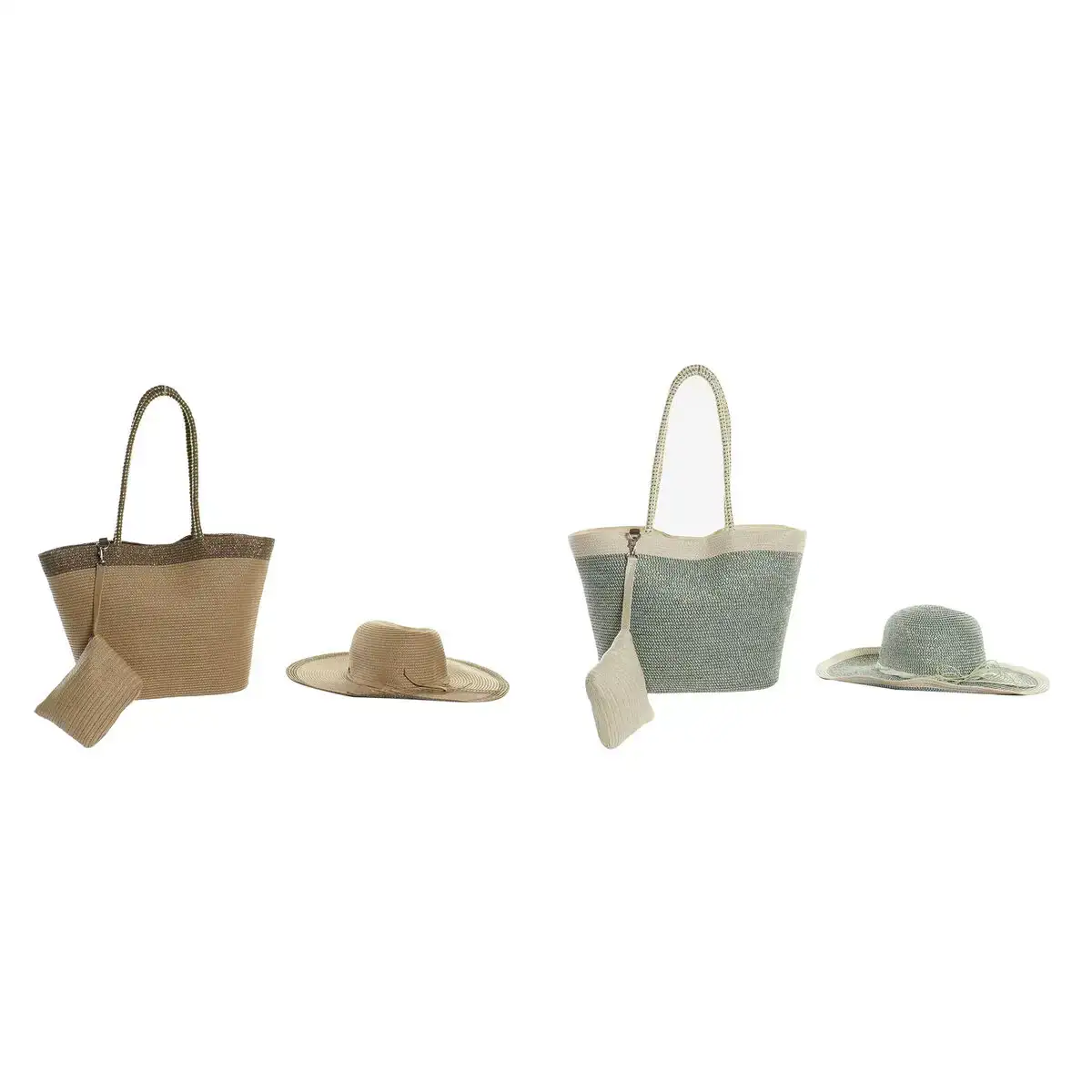 Sac de plage dkd home decor 43 x 10 x 28 cm beige marron vert 2 unites _9976. DIAYTAR SENEGAL - Là où Choisir est un Acte d'Amour pour la Culture Sénégalaise. Explorez notre gamme et choisissez des produits qui célèbrent la richesse de notre patrimoine.