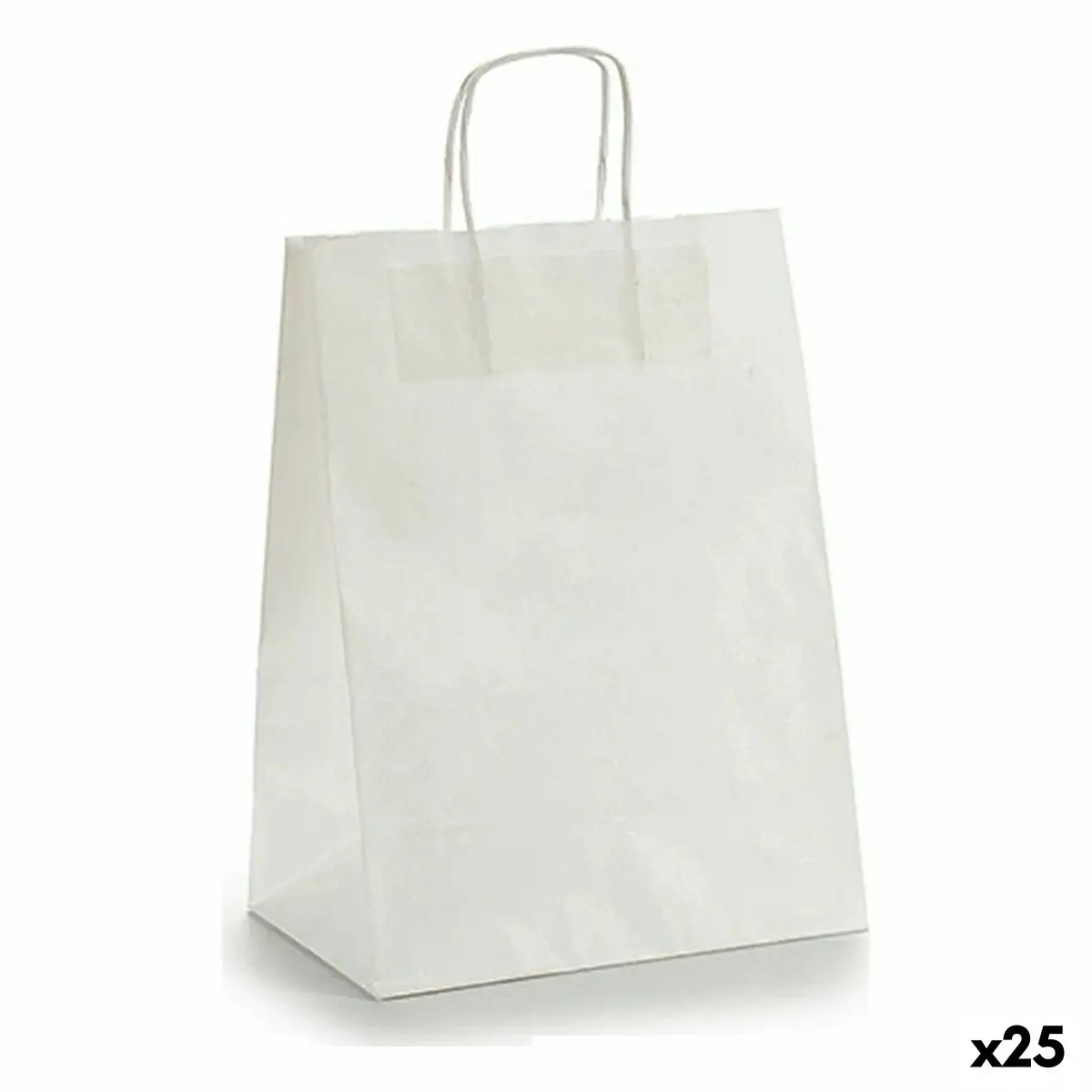 Sac en papier 24 x 12 x 40 cm blanc 25 unites _7009. Bienvenue chez DIAYTAR SENEGAL - Où Votre Shopping Prend Vie. Découvrez notre univers et dénichez des trésors qui ajoutent de la couleur à votre quotidien.