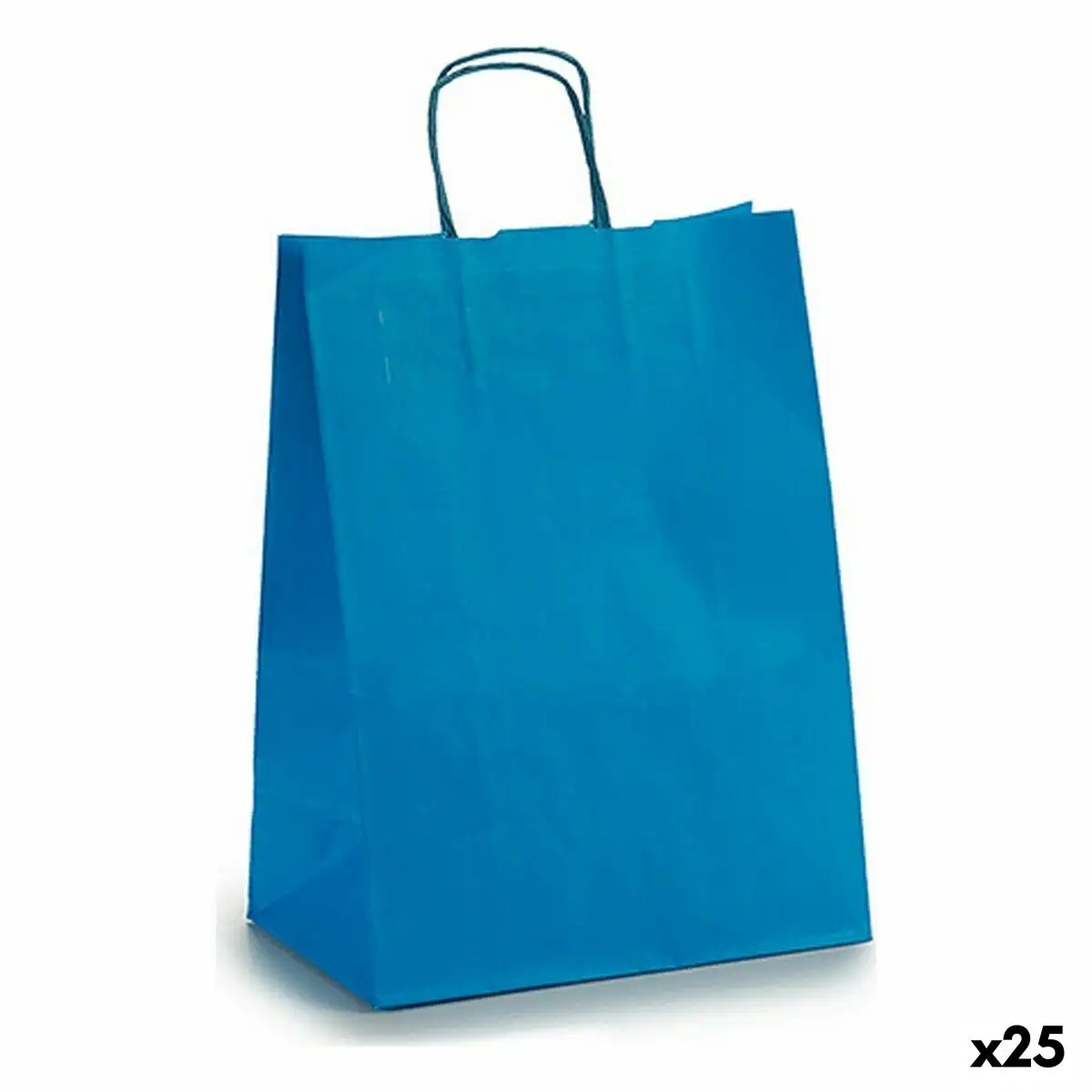 Sac en papier 24 x 12 x 40 cm bleu 25 unites _7940. DIAYTAR SENEGAL - Là où Chaque Produit a son Histoire. Découvrez notre gamme de produits, chacun portant en lui le récit de l'artisanat et de la passion, pour vous offrir une expérience de shopping authentique.