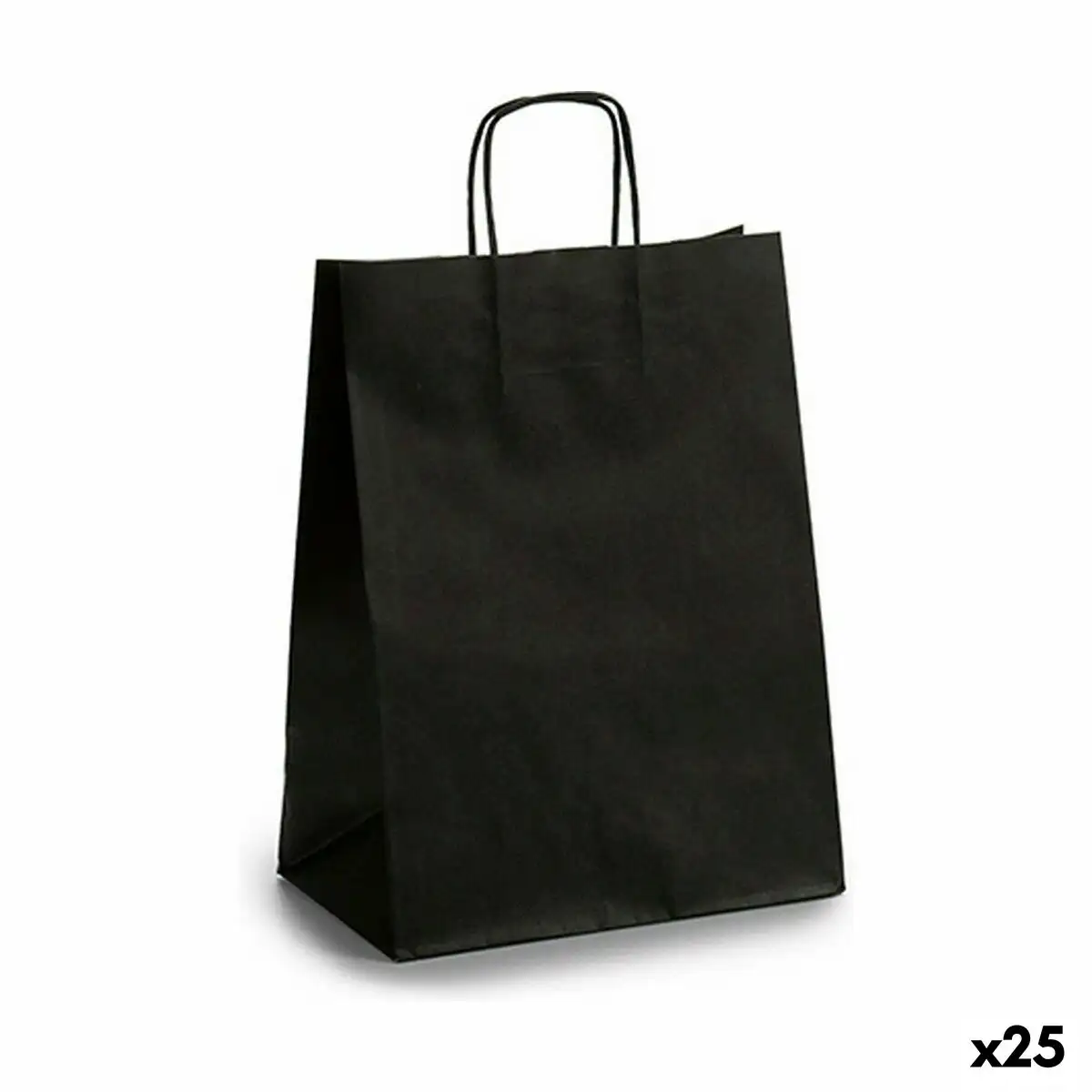 Sac en papier 24 x 12 x 40 cm noir 25 unites _2833. DIAYTAR SENEGAL - Où Chaque Sélection est une Victoire. Découvrez notre boutique en ligne et trouvez des articles qui vous rendent la vie plus belle, un choix à la fois.