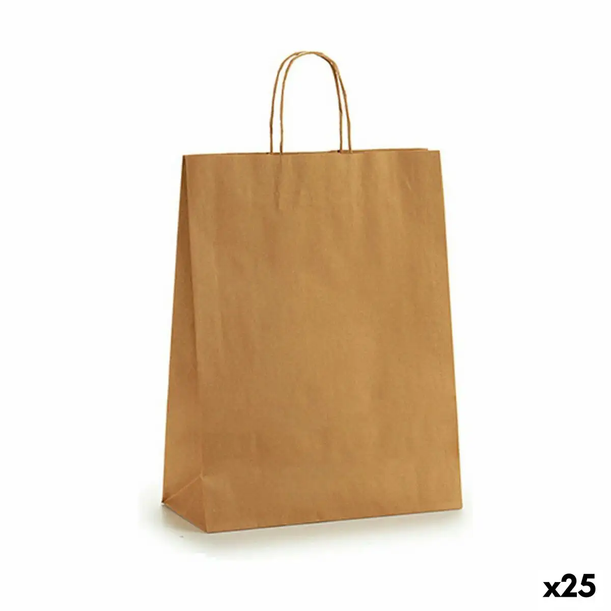 Sac en papier 32 x 12 x 50 cm marron 25 unites _8619. DIAYTAR SENEGAL - Où Choisir est une Célébration. Découvrez notre sélection de produits qui représentent la diversité et la joie du Sénégal, à chaque étape de votre vie.