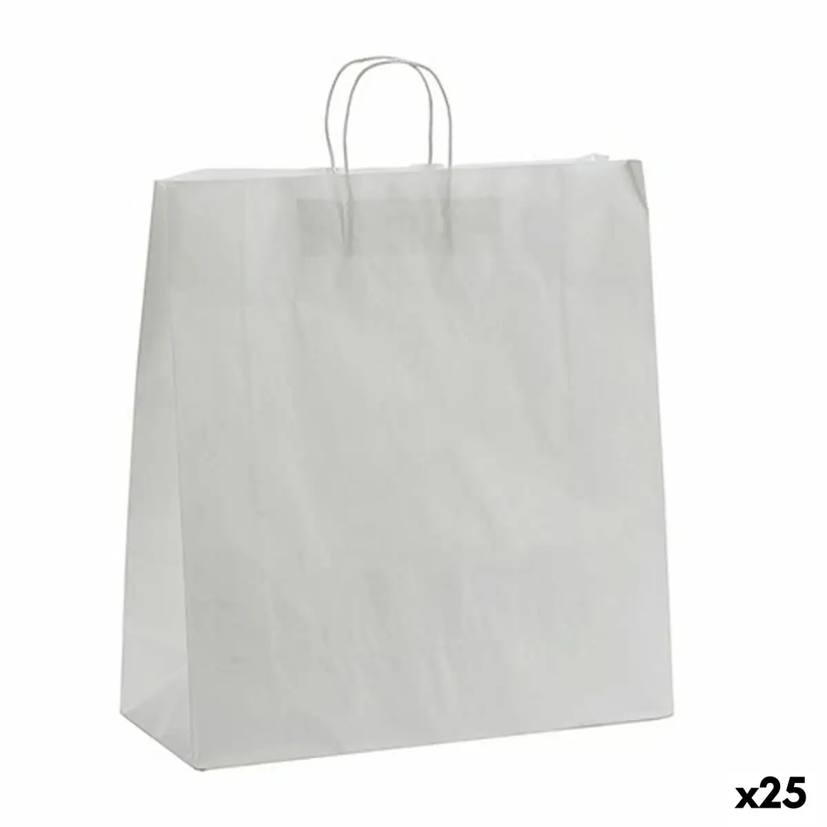 Sac en papier 46 x 16 x 59 cm blanc 25 unites _8394. DIAYTAR SENEGAL - Votre Portail Vers l'Élégance Accessible. Parcourez notre boutique en ligne pour découvrir des produits qui incarnent le luxe à des prix abordables.