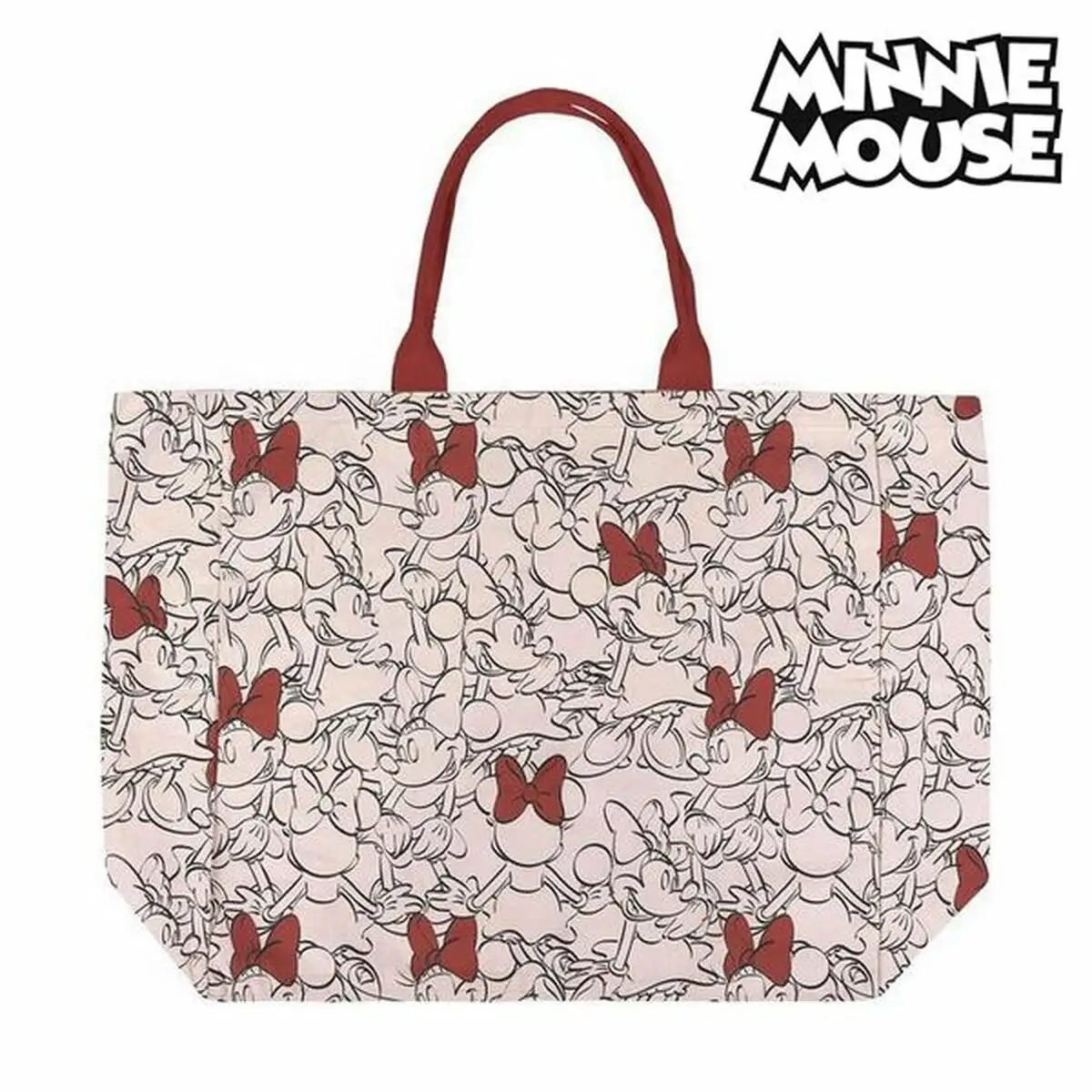 Sac minnie mouse 2100003314_ rouge beige_1235. DIAYTAR SENEGAL - L'Art de Choisir, l'Art de S'émerveiller. Explorez notre gamme de produits et laissez-vous émerveiller par des créations authentiques et des designs modernes.