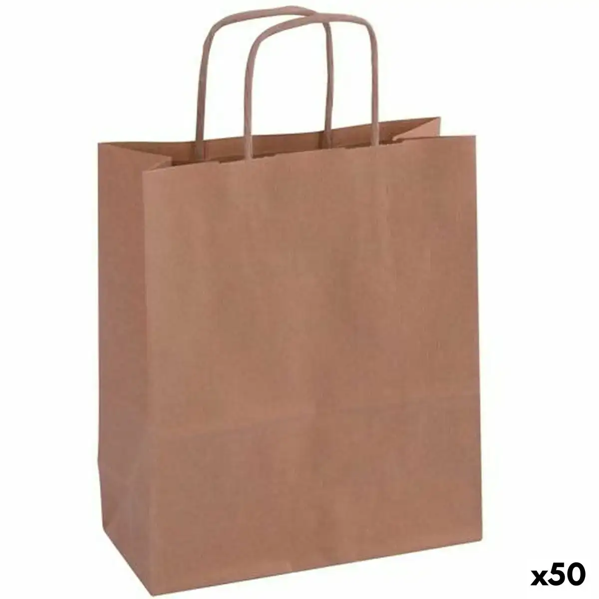 Sacs apli kraft papier 18 x 8 x 21 cm marron avec des poignees 50 unites_8454. DIAYTAR SENEGAL - Votre Boutique en Ligne, Votre Histoire. Explorez notre sélection et découvrez des produits qui reflètent votre parcours et vos aspirations, un achat à la fois.