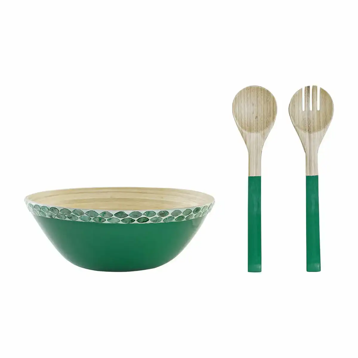 Saladier dkd home decor naturel 30 x 30 x 11 cm vert 3 pieces_4103. DIAYTAR SENEGAL - L'Art de Vivre le Shopping Inspiré. Parcourez notre catalogue et choisissez des produits qui reflètent votre passion pour la beauté et l'authenticité.