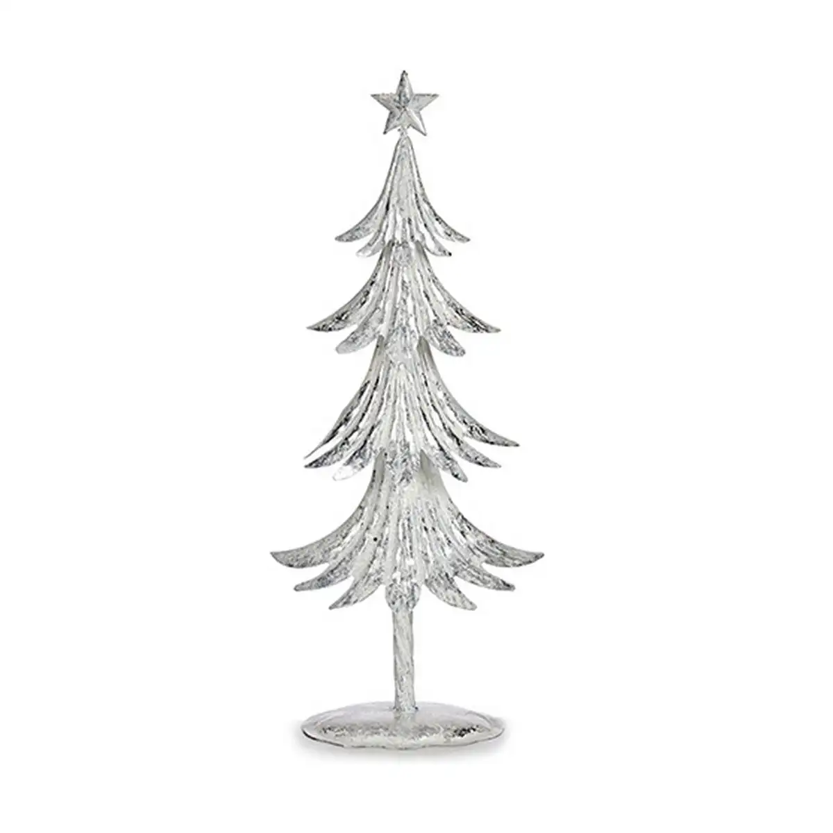 Sapin de noel 17 x 40 x 8 5 cm metal blanc_4584. DIAYTAR SENEGAL - L'Art de Vivre le Shopping Authentique. Découvrez notre boutique en ligne et trouvez des produits qui incarnent la passion et le savoir-faire du Sénégal.