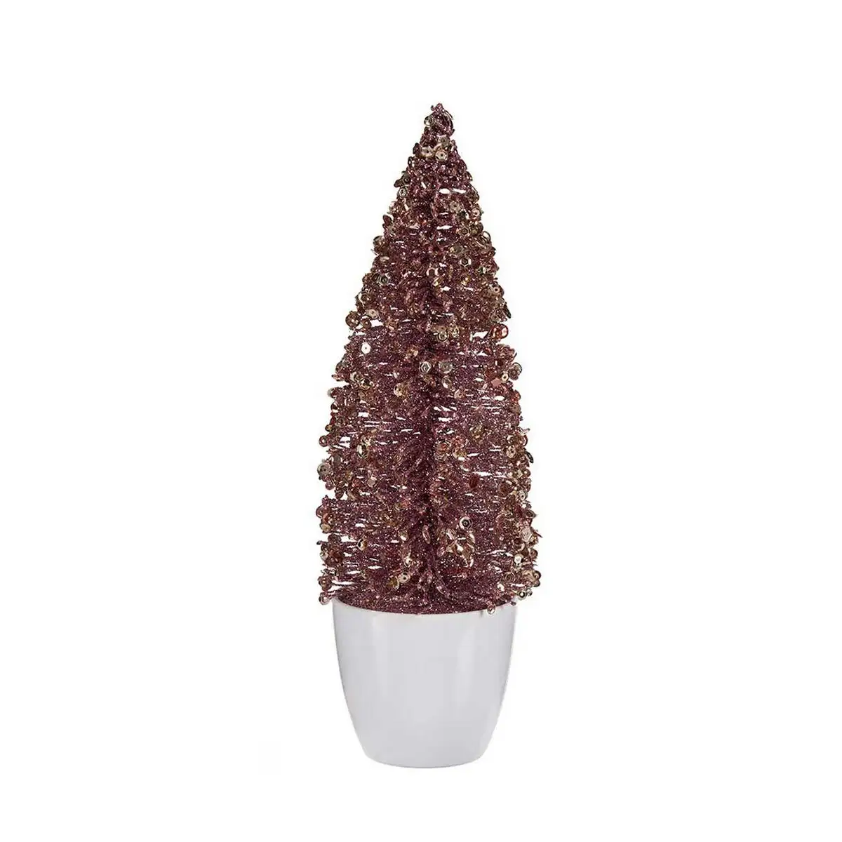 Sapin de noel petit rose dore plastique 9 x 28 x 9 cm_4418. DIAYTAR SENEGAL - Où Choisir est un Voyage Cultuel. Explorez notre boutique en ligne et découvrez des produits qui célèbrent la richesse et la diversité culturelle du Sénégal.