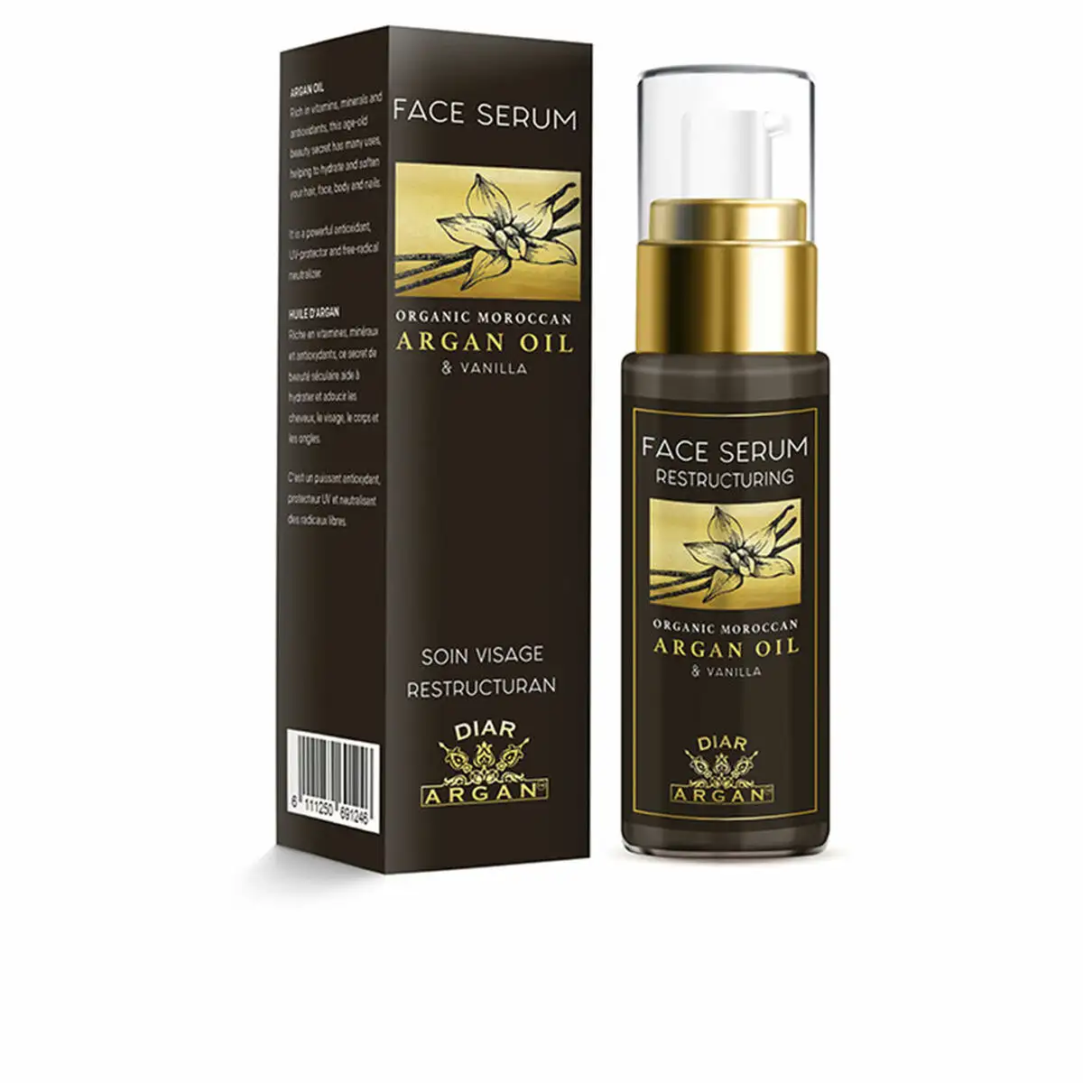 Serum visage diar argan vanille argan 30 ml_8929. DIAYTAR SENEGAL - L'Art du Shopping Éclairé. Parcourez notre catalogue et choisissez parmi des produits de qualité qui satisferont vos besoins et votre style.