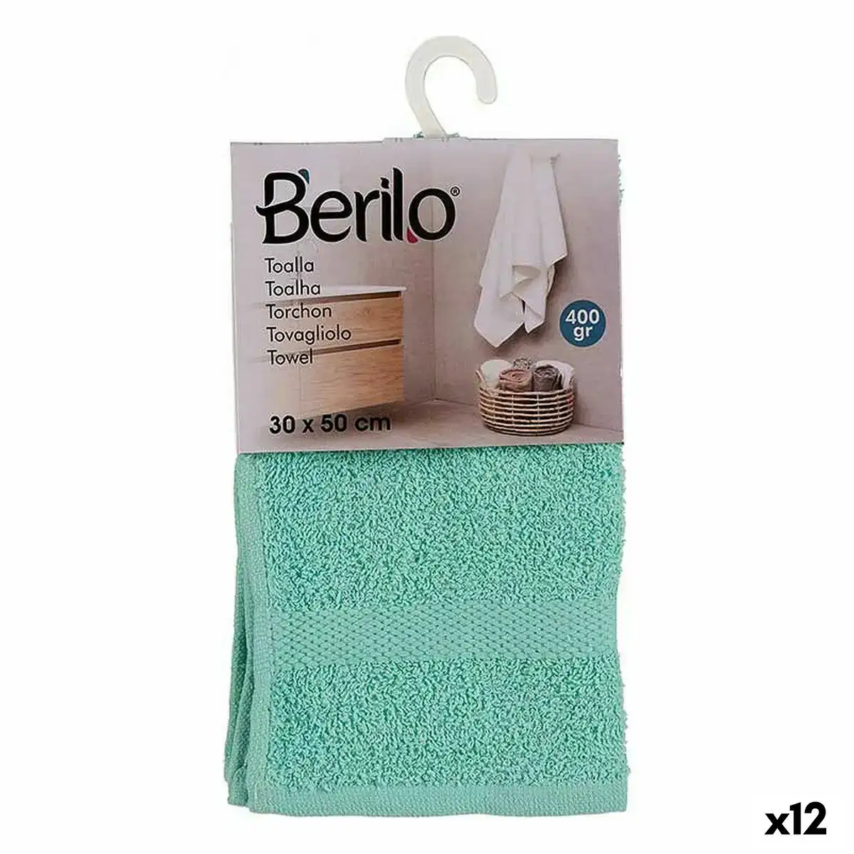Serviette de toilette 30 x 0 5 x 50 cm turquoise 12 unites _7509. Bienvenue sur DIAYTAR SENEGAL - Où l'Authenticité Rencontre le Confort. Plongez dans notre univers de produits qui allient tradition et commodité pour répondre à vos besoins.