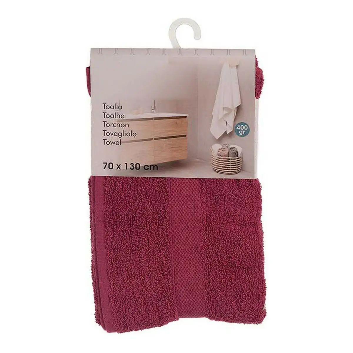 Serviette de toilette 70 x 0 5 x 130 cm bordeaux_8022. DIAYTAR SENEGAL - Où la Qualité est Notre Engagement. Explorez notre boutique en ligne pour découvrir des produits conçus pour vous apporter satisfaction et plaisir.