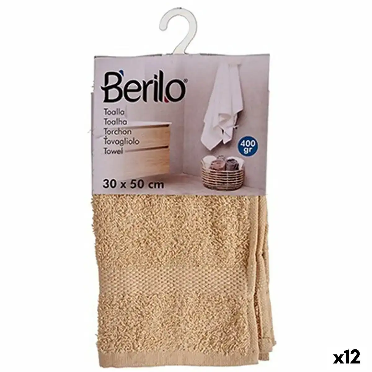 Serviette de toilette creme 30 x 50 cm 12 unites _8794. DIAYTAR SENEGAL - Où Chaque Produit est une Promesse de Qualité. Explorez notre boutique en ligne et choisissez des produits qui répondent à vos exigences élevées.