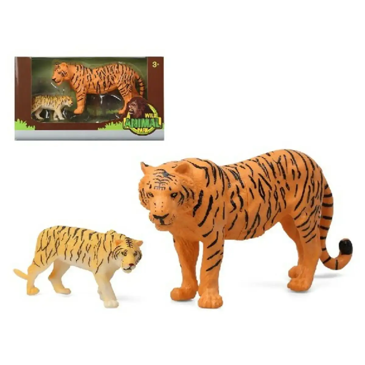 Set animaux sauvages tigre 2 pcs _1230. DIAYTAR SENEGAL - L'Art de Choisir, l'Art de Se Distinquer. Naviguez à travers notre catalogue et choisissez des produits qui ajoutent une note d'élégance à votre style unique.