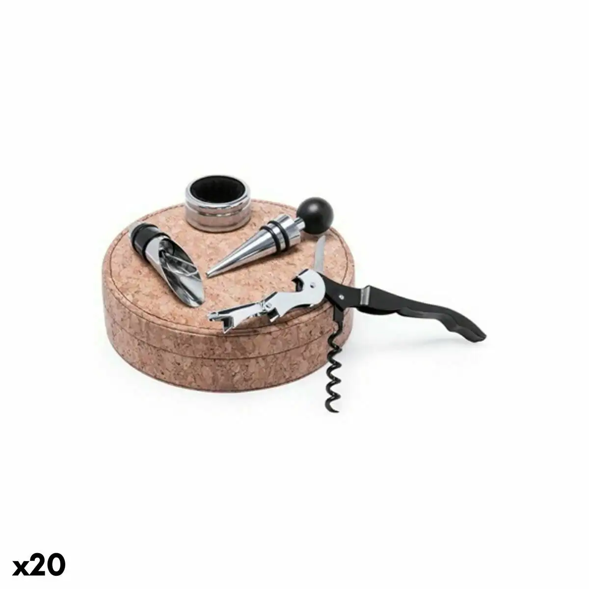 Set d accessoires pour vin vintage coconut 146098 liege 20 unites _2796. DIAYTAR SENEGAL - Là où Chaque Achat a du Sens. Explorez notre gamme et choisissez des produits qui racontent une histoire, votre histoire.