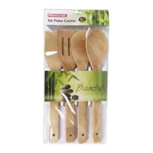 Set d ustensiles de cuisine privilege bambou 4 pcs _4024. DIAYTAR SENEGAL - L'Art de Magasiner sans Limites. Naviguez à travers notre collection diversifiée pour trouver des produits qui élargiront vos horizons shopping.