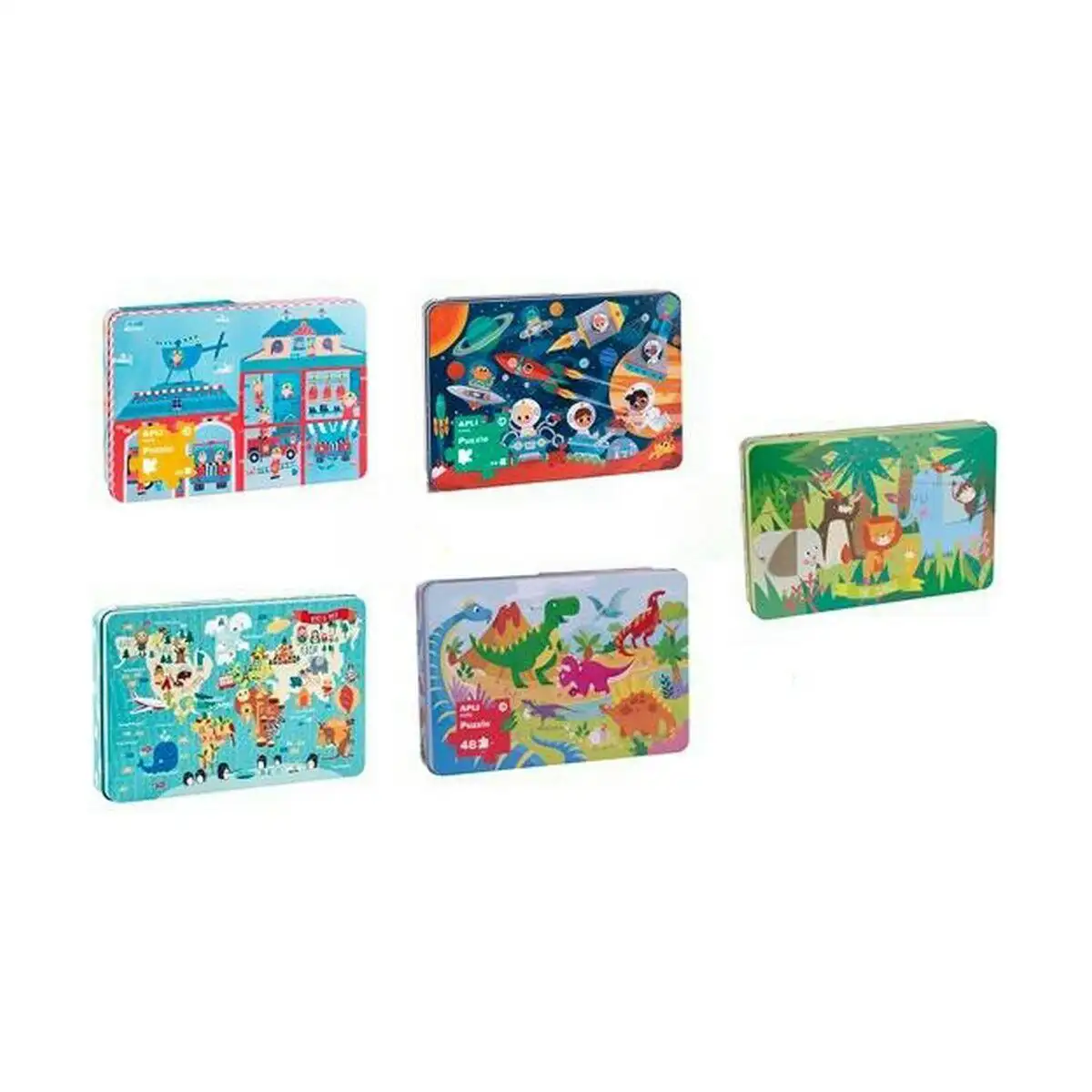 Set de 6 puzzles apli_3502. DIAYTAR SENEGAL - Là où Chaque Produit a son Histoire. Découvrez notre gamme de produits, chacun portant en lui le récit de l'artisanat et de la passion, pour vous offrir une expérience de shopping authentique.