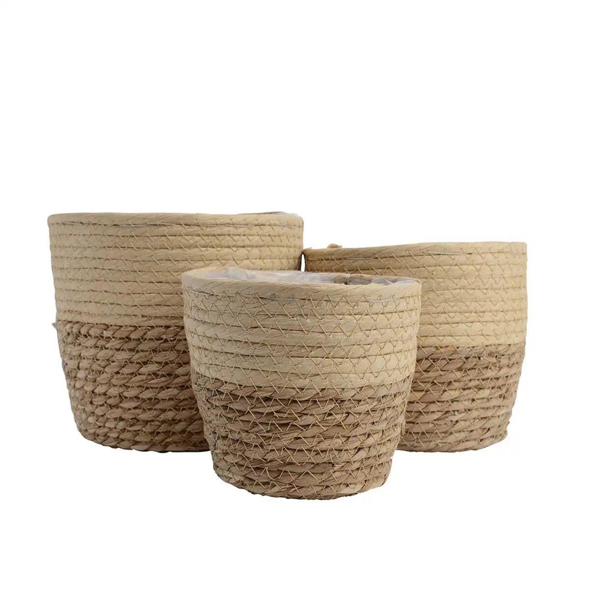 Set de basket decoris jute 20 x 20 x 17 cm 3 unites _2234. DIAYTAR SENEGAL - Votre Plateforme Shopping, Votre Choix Éclairé. Explorez nos offres et choisissez des articles de qualité qui reflètent votre style et vos valeurs.