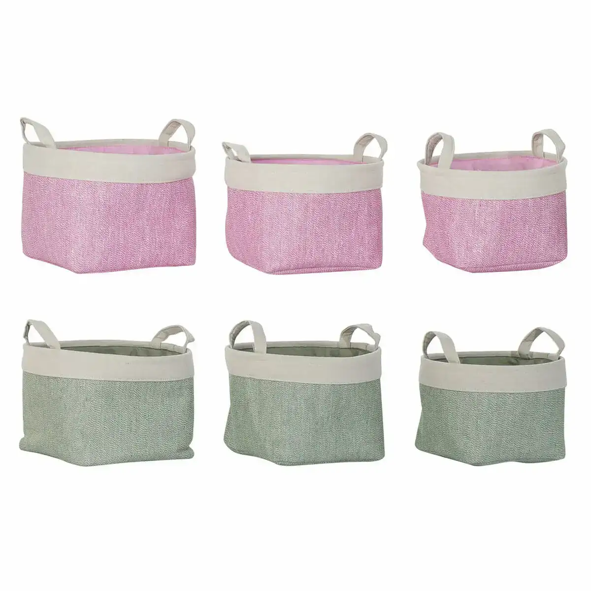Set de basket dkd home decor 8424001855797 32 x 32 x 23 cm beige rose polyester vert 2 unites _2840. Entrez dans le Monde Éclectique de DIAYTAR SENEGAL. Explorez nos catégories et dénichez des trésors qui reflètent la richesse et l'authenticité du Sénégal.