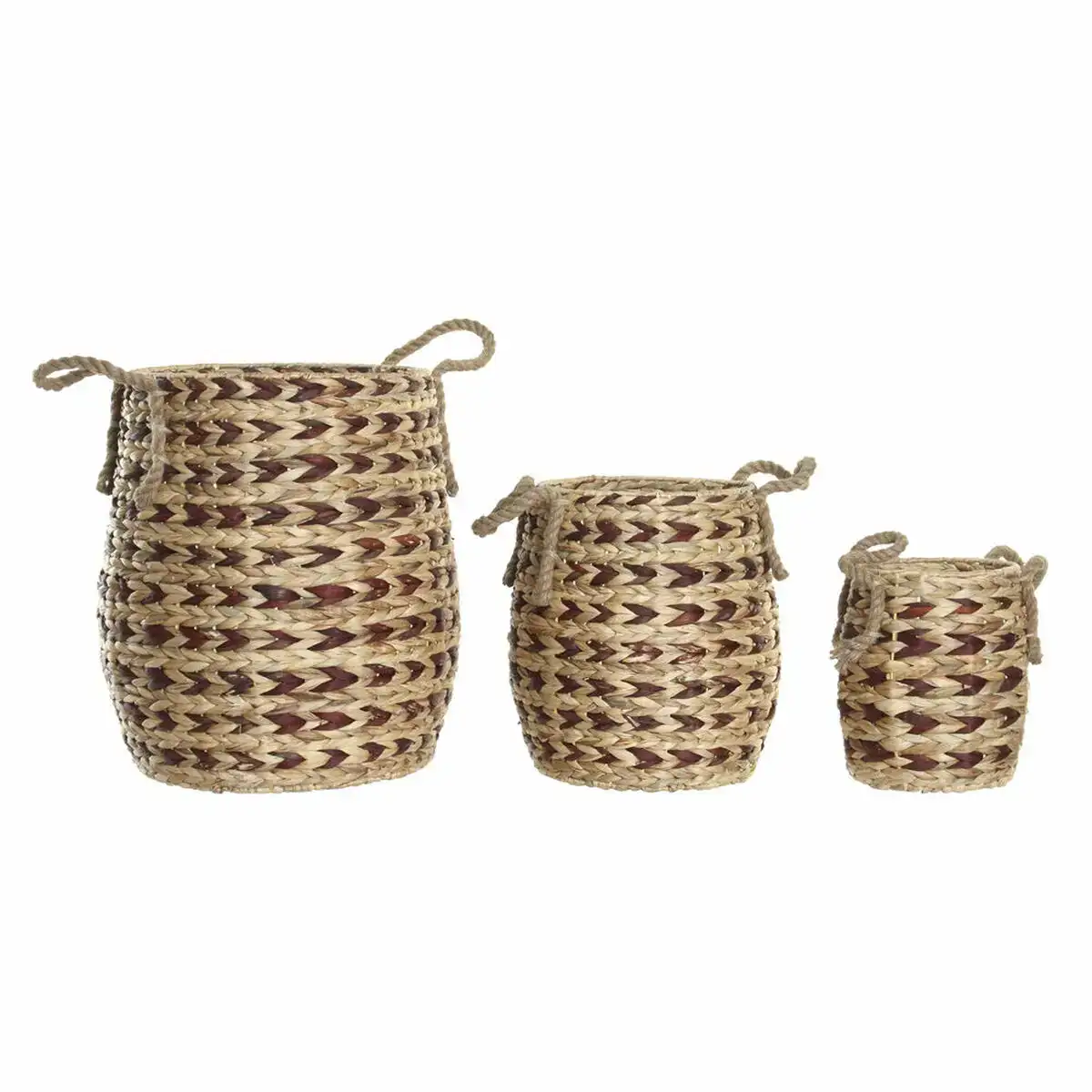 Set de basket dkd home decor marron clair brun fonce 38 x 38 x 48 cm boho_5623. DIAYTAR SENEGAL - L'Art de Vivre en Couleurs et en Styles. Parcourez notre sélection et trouvez des articles qui reflètent votre personnalité et votre goût pour la vie.